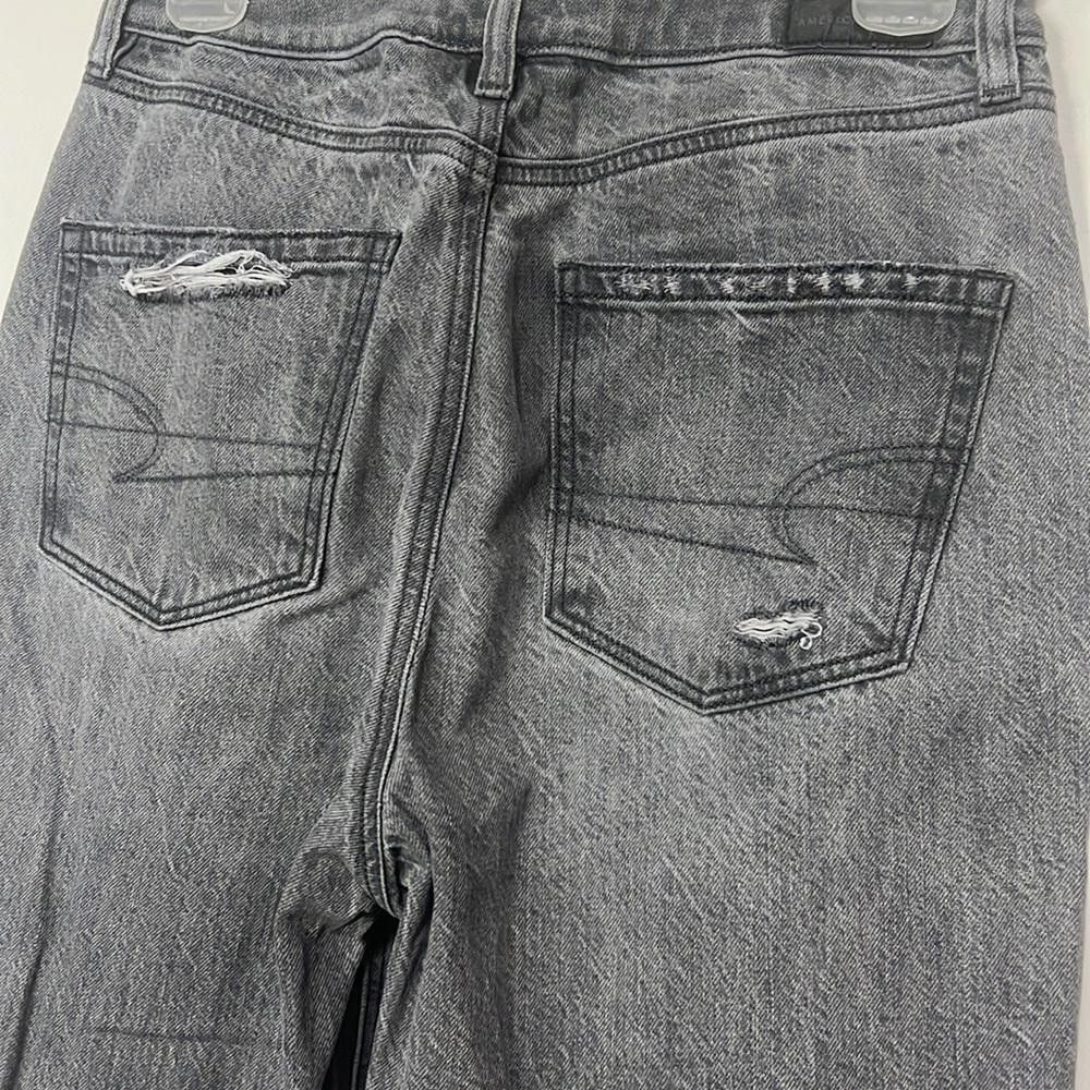 American Eagle Outfitters American Eagle Distressed Gray Jeans Size 27" / US 4 / IT 40 - 8 Thumbnail