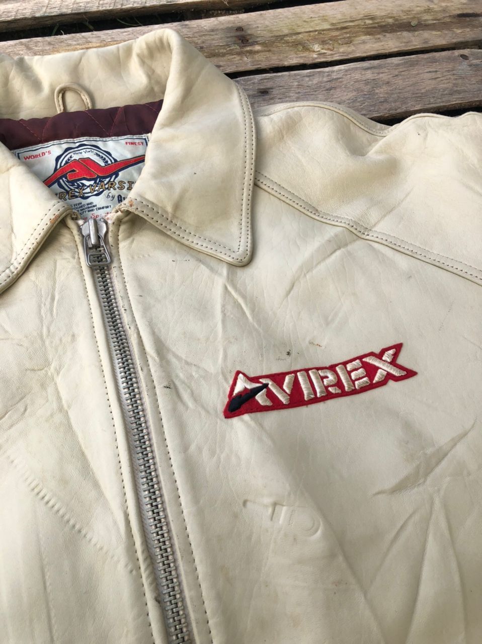 Avirex × Vintage Vintage Avirex Spirit Of American Varsity Leather Jacket Size US XL / EU 56 / 4 - 11 Thumbnail