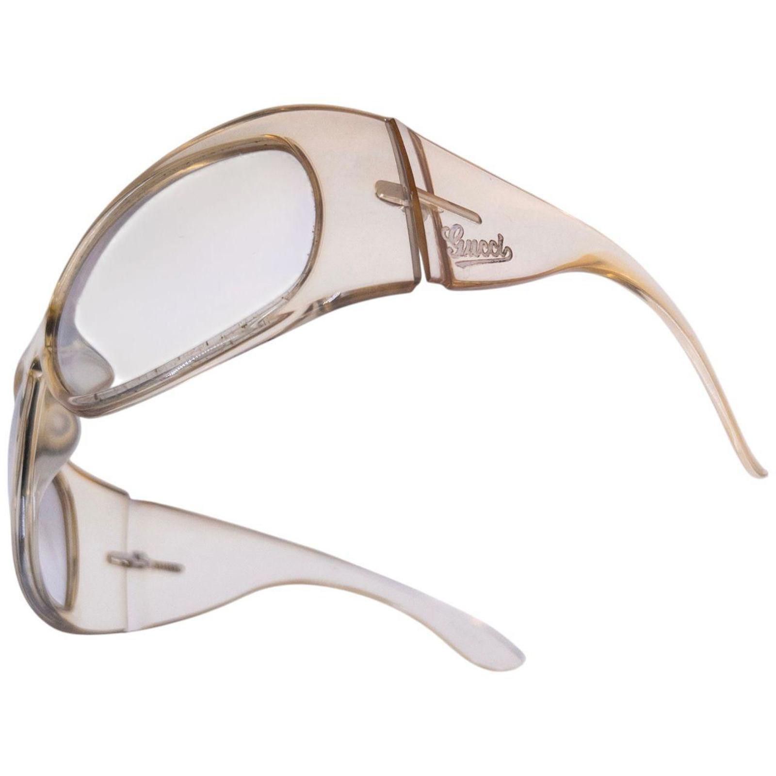 Gucci Vintage Gucci Clear Sunglasses Size ONE SIZE - 5 Thumbnail