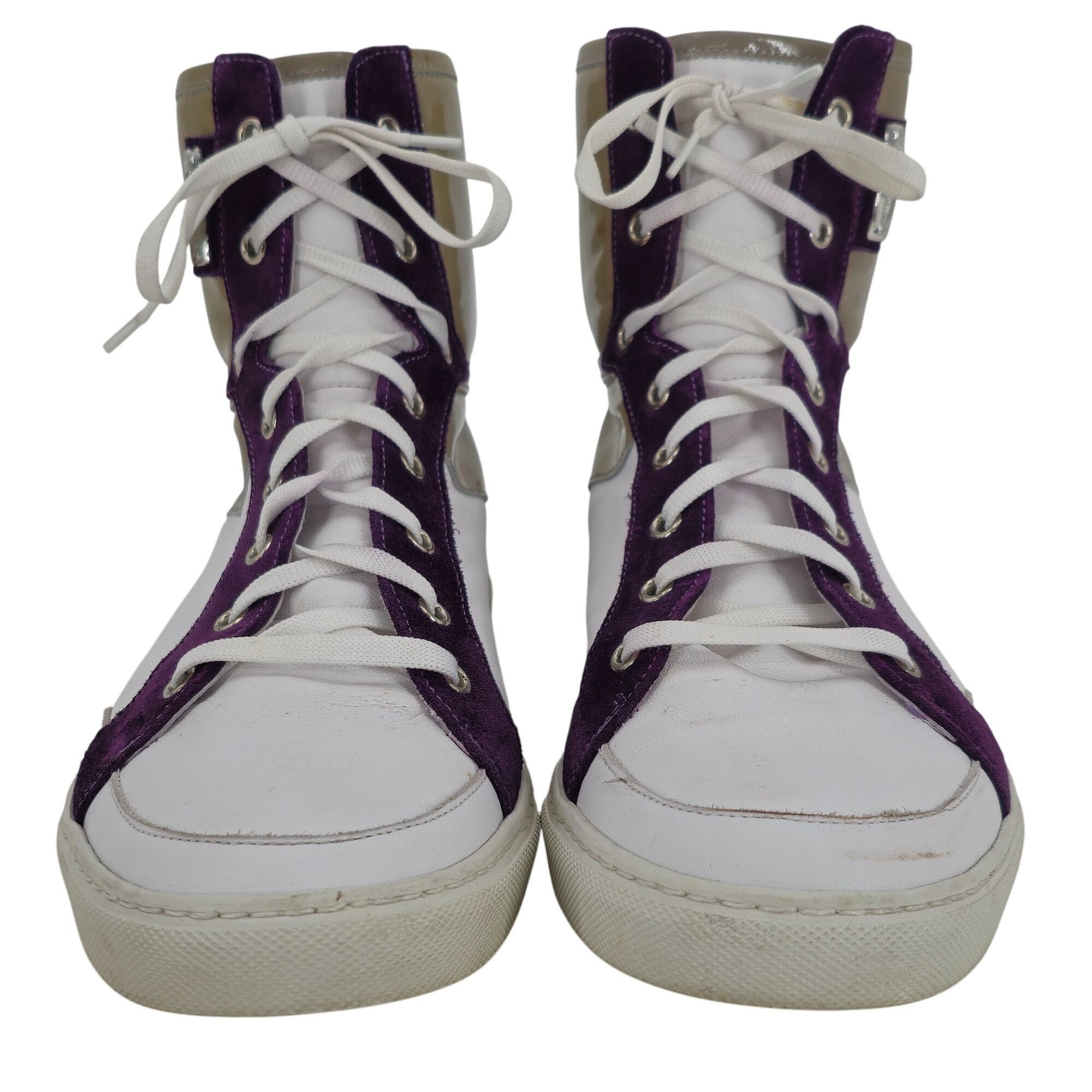 Alessandro Dell'acqua Alessandro Dell'Acqua Mens 9.5 White Tan Purple Patent Leath Size US 9.5 / EU 42-43 - 2 Thumbnail