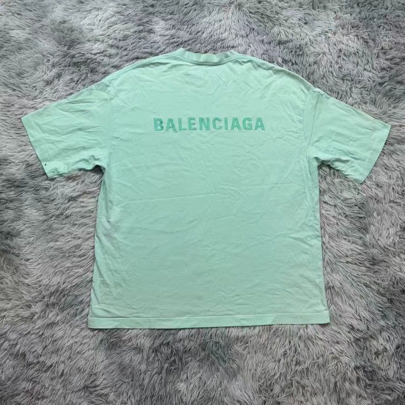 Balenciaga Balenciaga Mint green short sleeve with back label Size US M / EU 48-50 / 2 - 4 Thumbnail