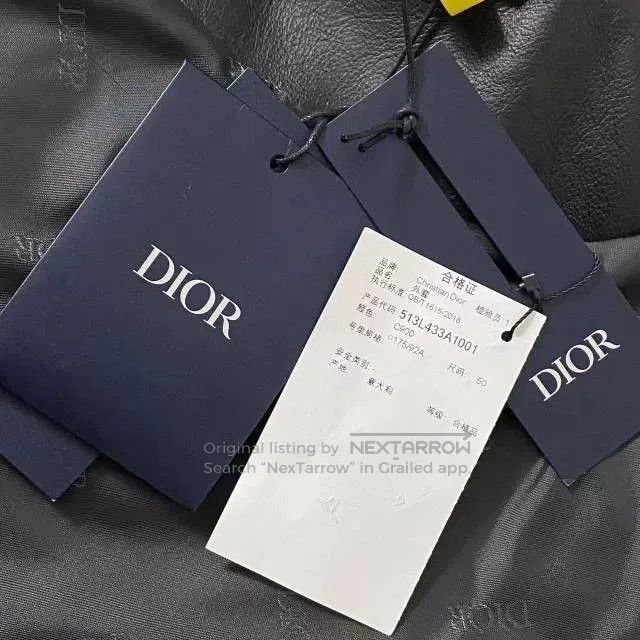 Dior DIOR SS25 Men's Solid Ribbed Leather Jacket. Size US M / EU 48-50 / 2 - 5 Thumbnail