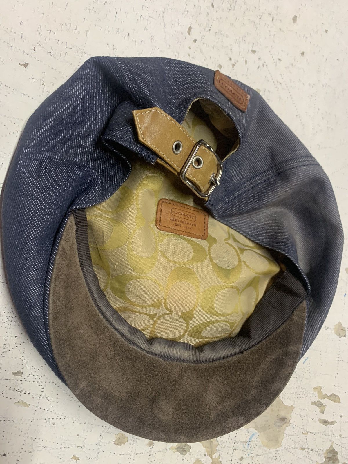 Coach Vintage coach newsboy hat cap bucket suede leather Size ONE SIZE - 19 Thumbnail