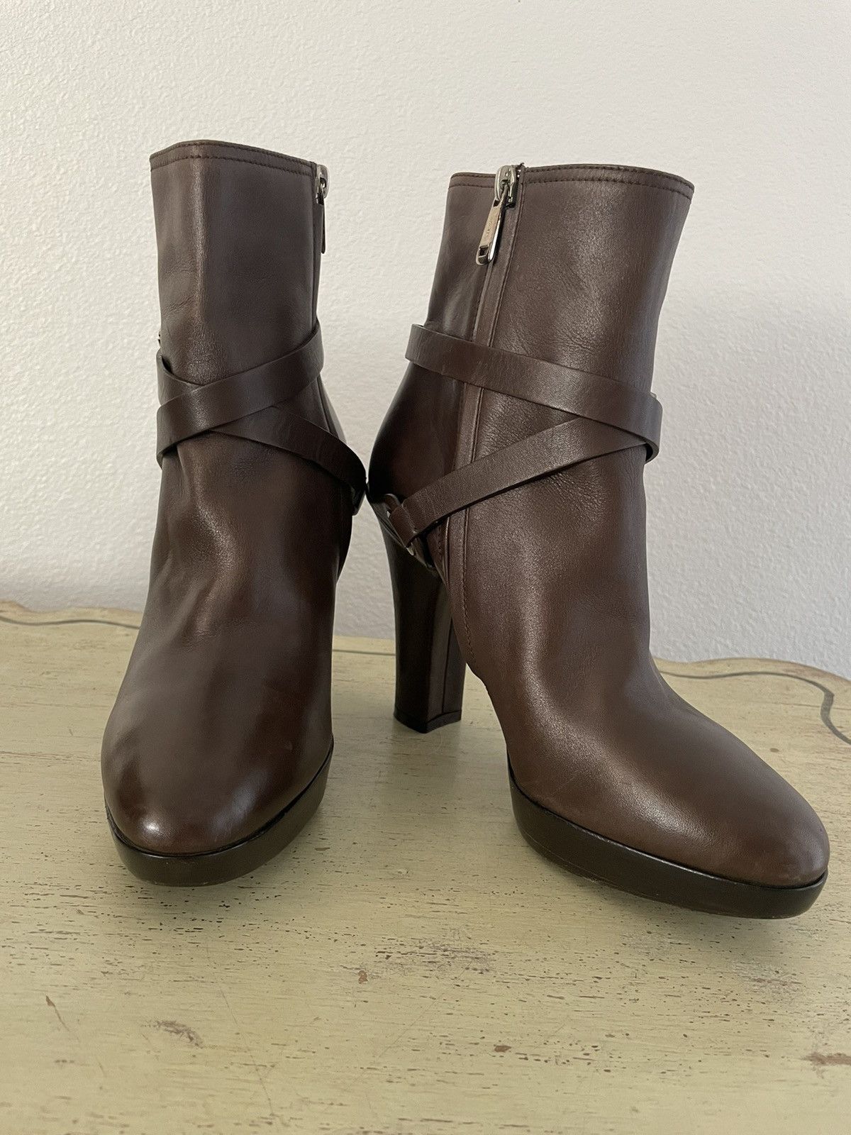 Ralph Lauren Purple Label Platform Bootie Size US 9 / IT 39 - 2 Thumbnail