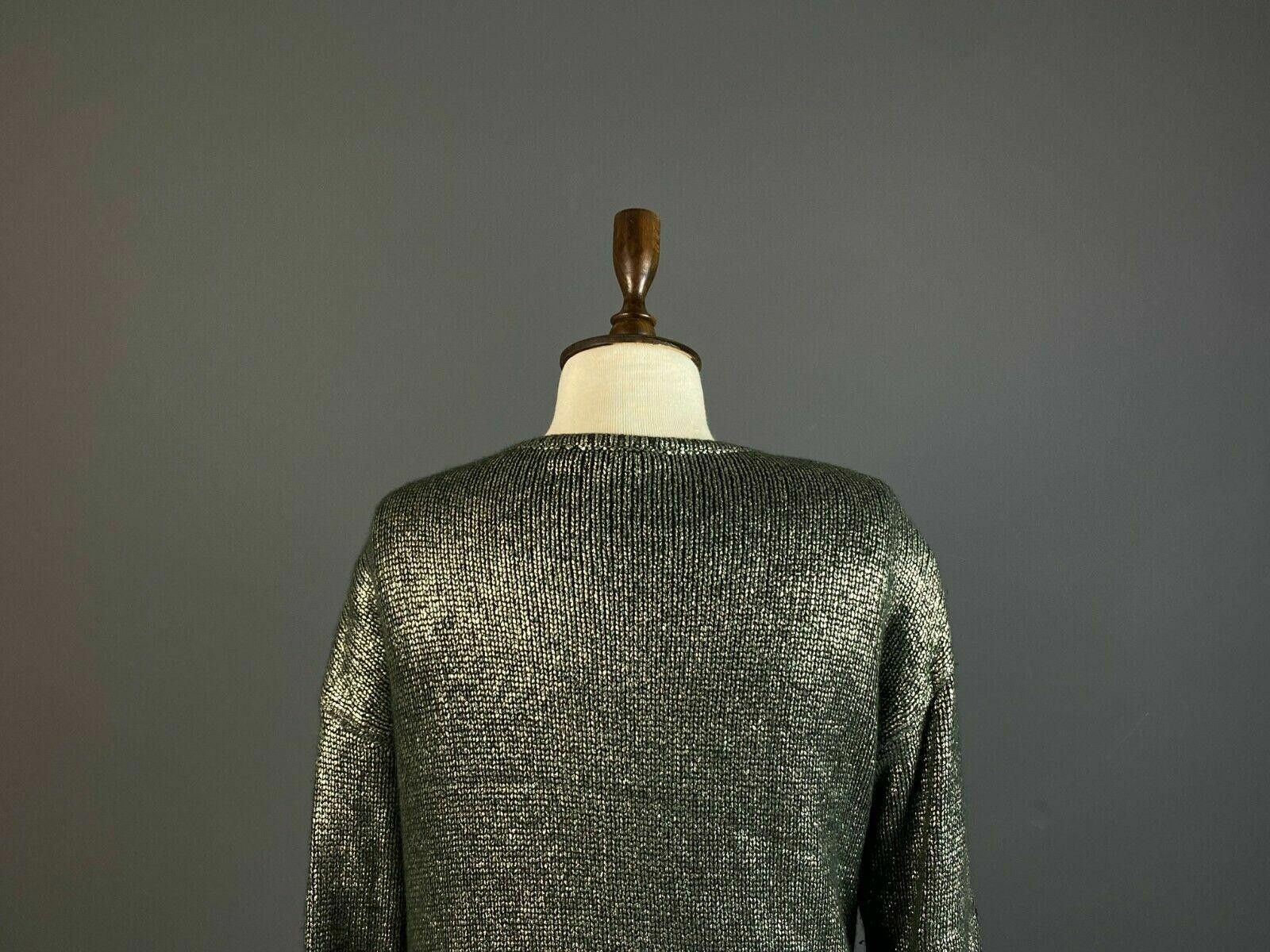 Designer Ladies FFC Khaki Green Wool Warm Knit Sweater Size S / M Size M / US 6-8 / IT 42-44 - 7 Thumbnail