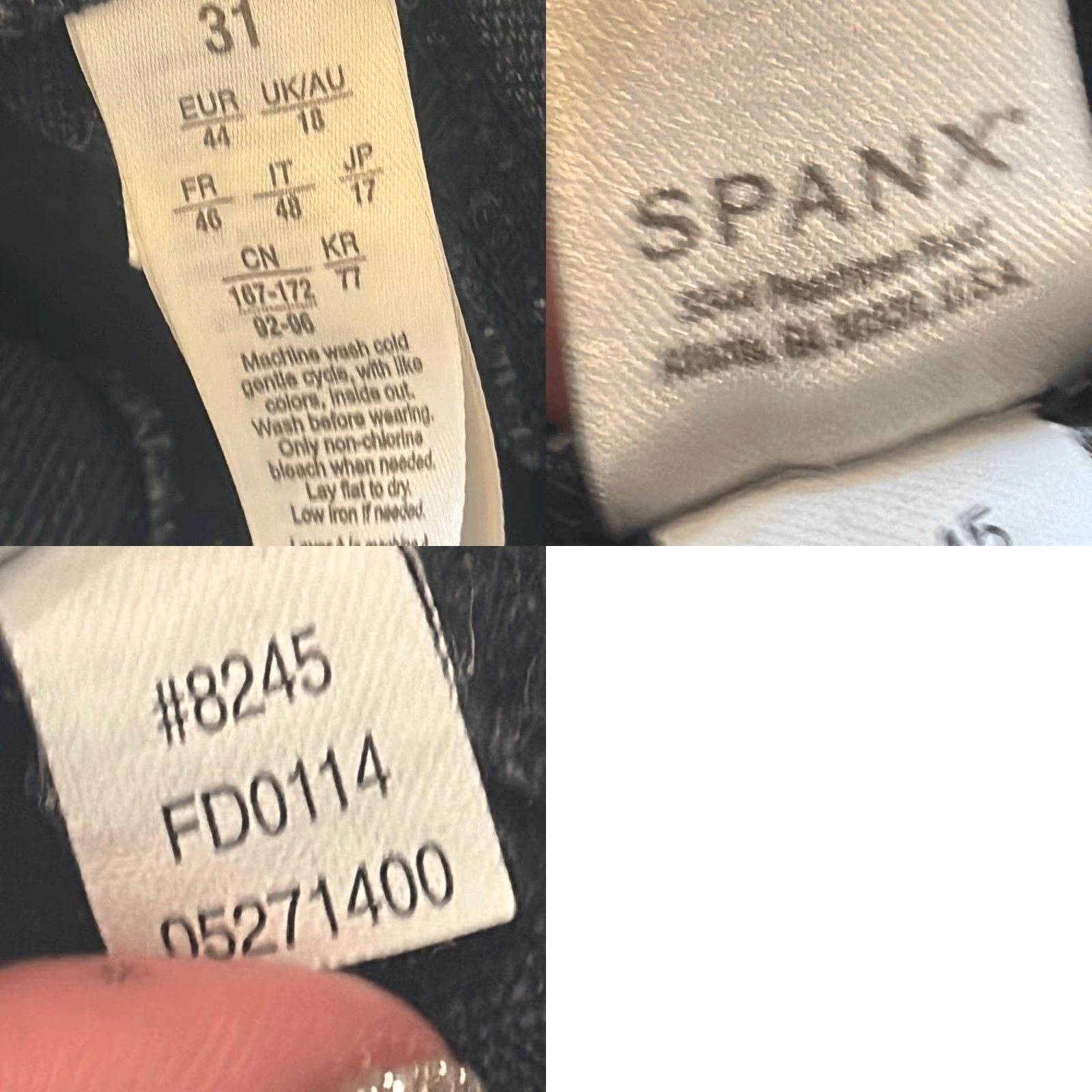 Spanx SPANX Women's Black Denim Slim-X Super Skinny Jeggings Jeans 31 Style FD0114 Jeans Slimming Straight 31 Womens Black FD0114 Size 24" / US 00 / IT 34 - 8 Thumbnail