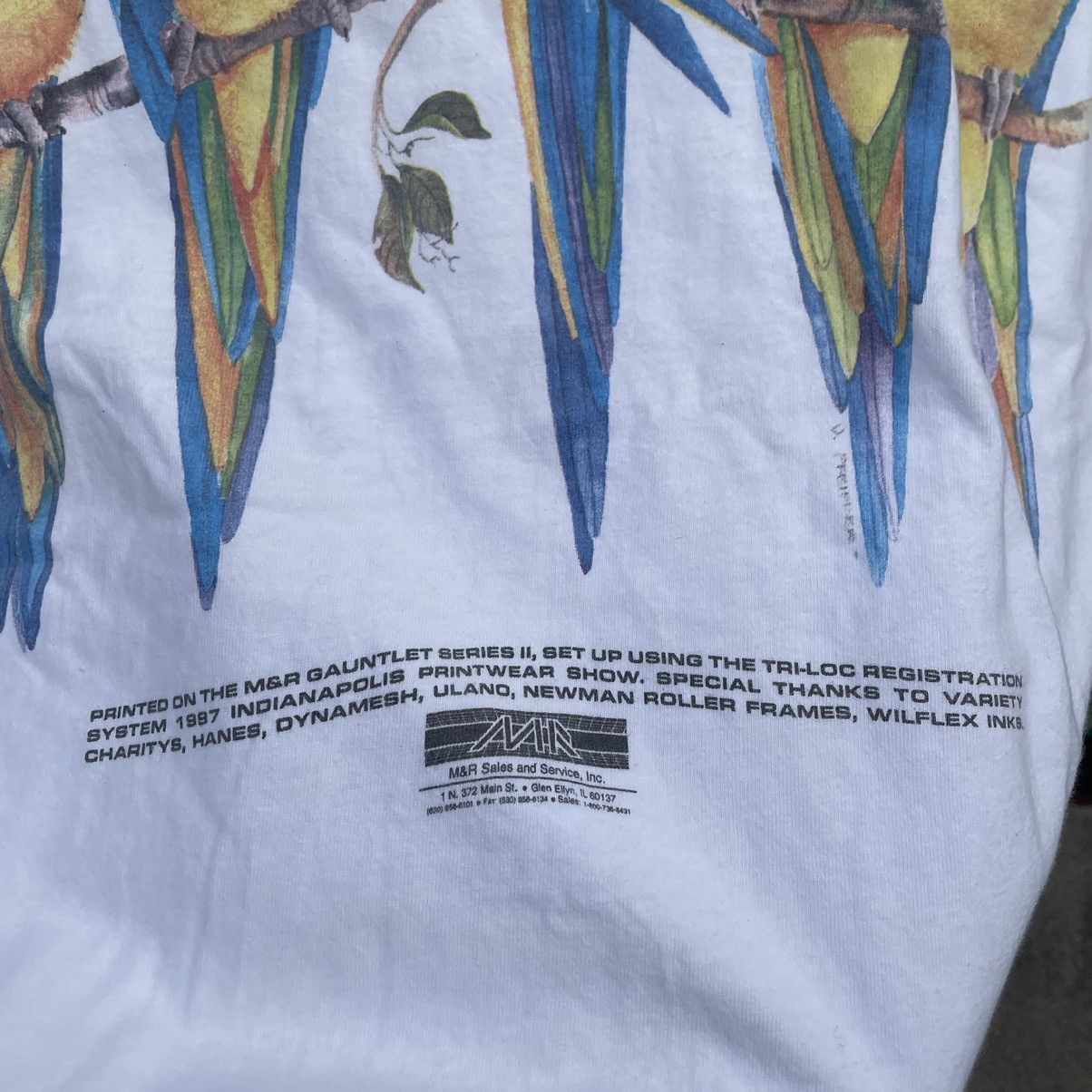 Hanes × Vintage 🔥Vintage 90s Art Work Cockatoos Printed By Hanes Size US XL / EU 56 / 4 - 5 Thumbnail