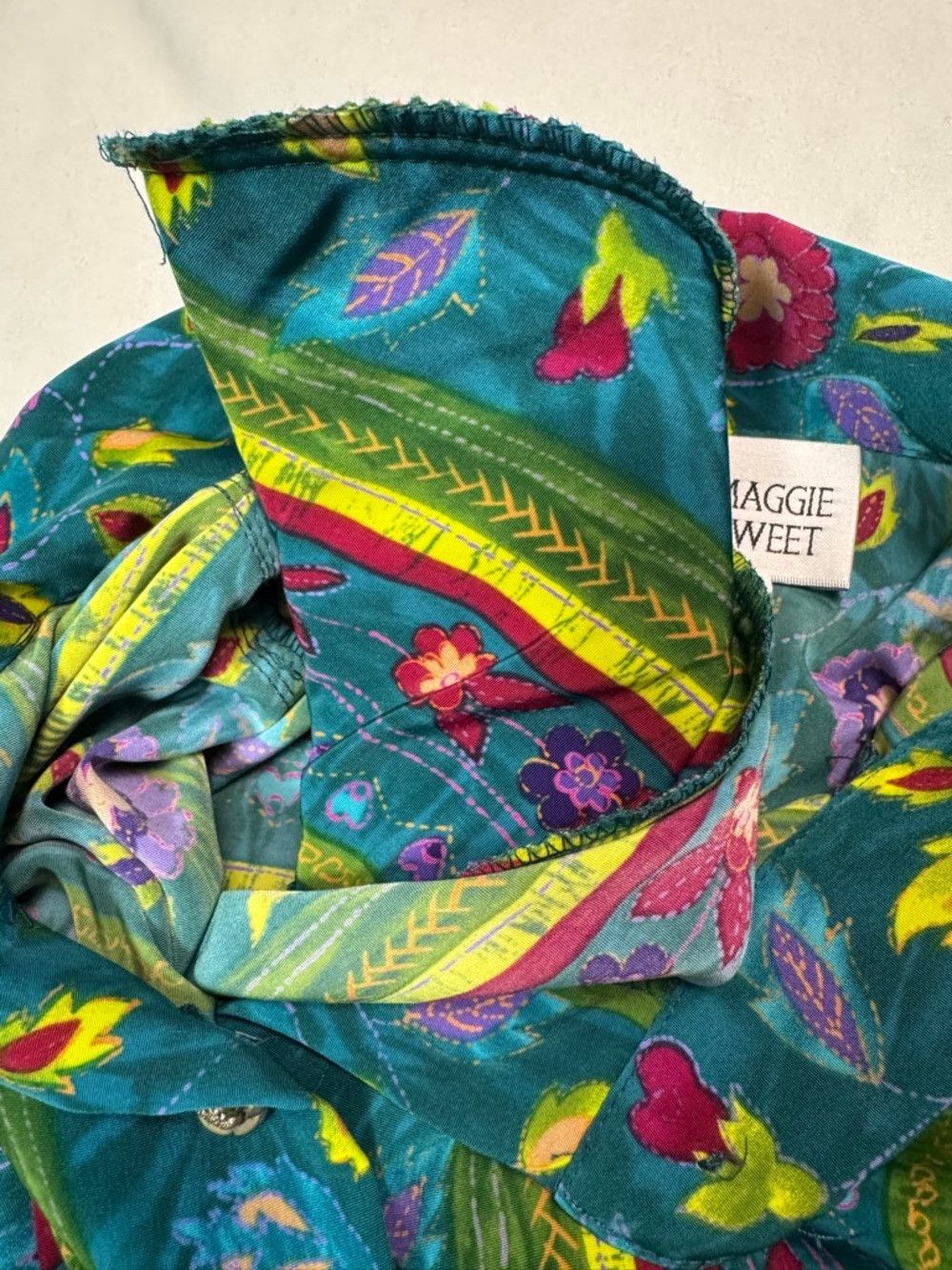 Other Vintage Maggie Sweet Floral Button-Down Long Sleeve Shirt S Size L / US 10 / IT 46 - 9 Thumbnail