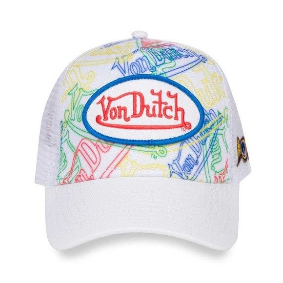 Other NWT VON DUTCH NEON LOGO WHITE TRUCKER HAT Size ONE SIZE - 1 Thumbnail