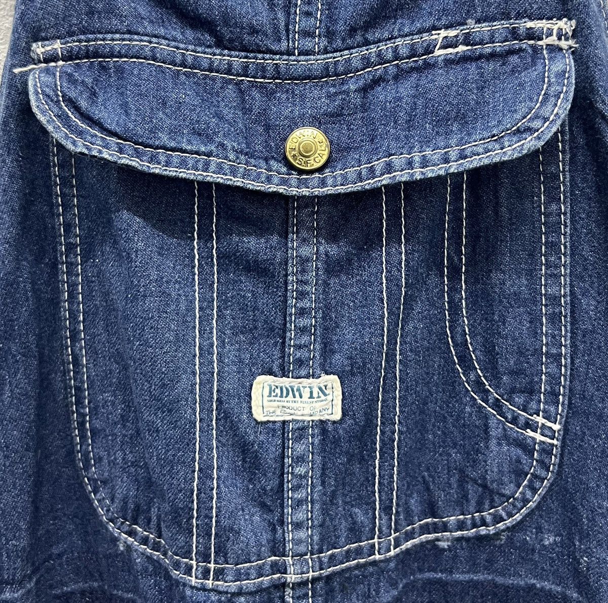 Edwin × Vintage Vintage EDWIN “Over Works Factory” Denim Overalls - Size S Size US 30 / EU 46 - 6 Thumbnail