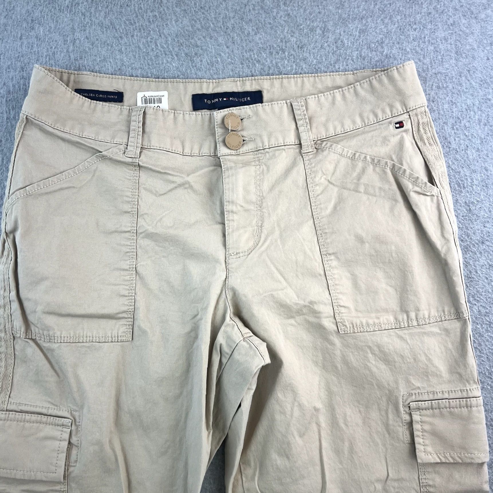 Tommy Hilfiger Tommy Hilfiger Pants Womens 4 Chelsea Cargo Beige Ankle Tie Casual Outdoors Size 27" / US 4 / IT 40 - 4 Thumbnail