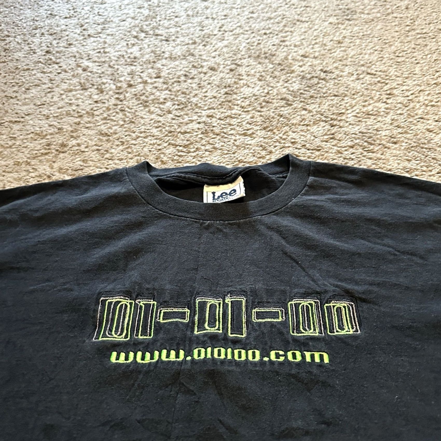 Lee VINTAGE Lee Millenium Shirt 2XL Men Black Short Sleeve Grunge Skater Logo T-Shirt Size US XXL / EU 58 / 5 - 2 Thumbnail