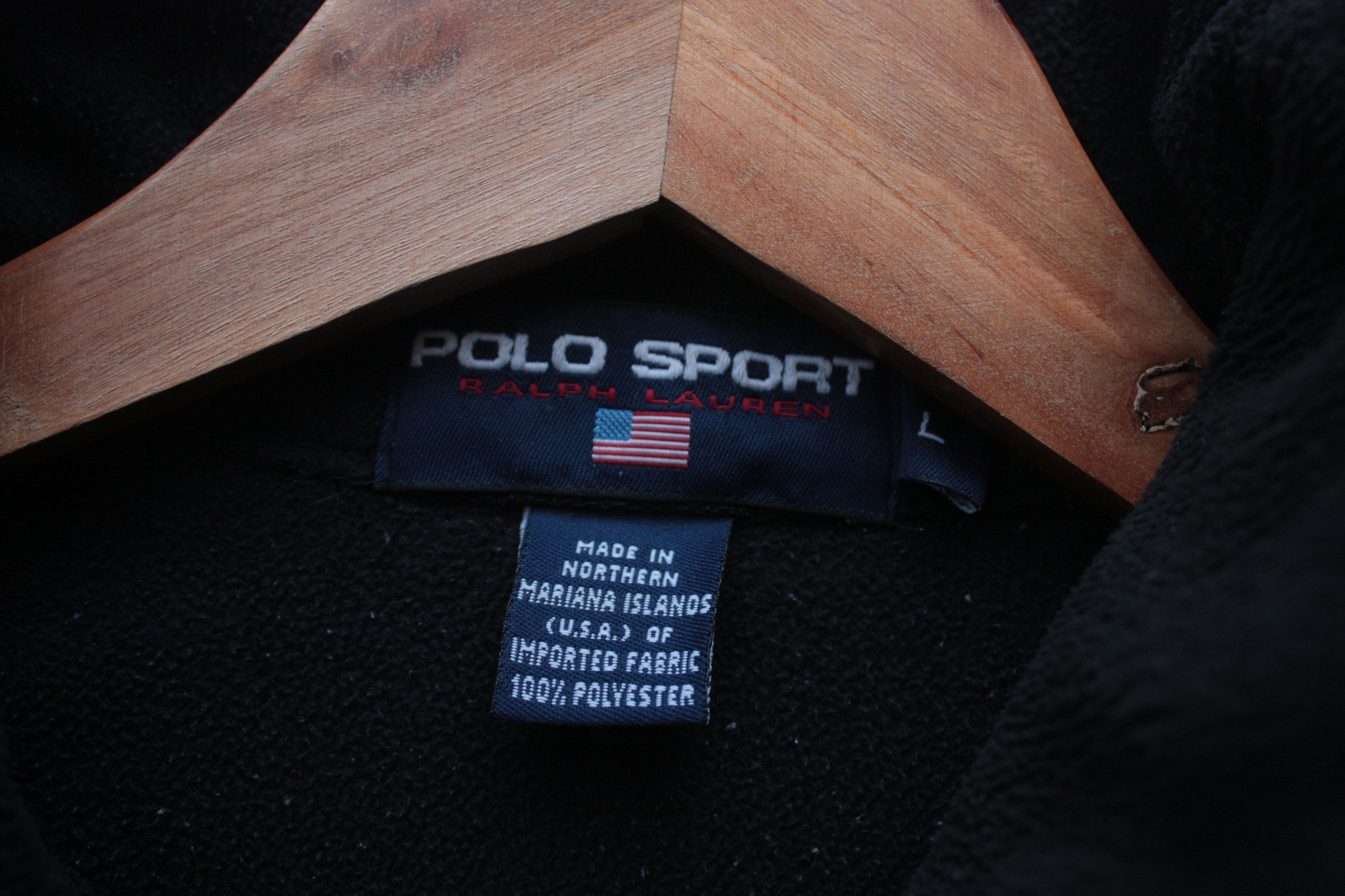 Polo Ralph Lauren Polo Sport Ralph Lauren Vintage Black Fleece Pullover Large Size US L / EU 52-54 / 3 - 6 Thumbnail