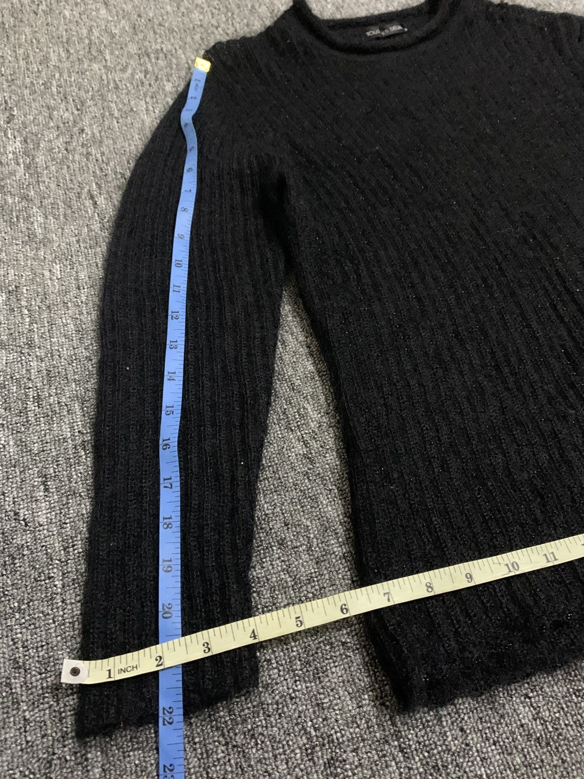 Japanese Brand TOUS LES DEUX Mohair Japenese Grungge Sheer Long Sleeve Size US M / EU 48-50 / 2 - 10 Thumbnail