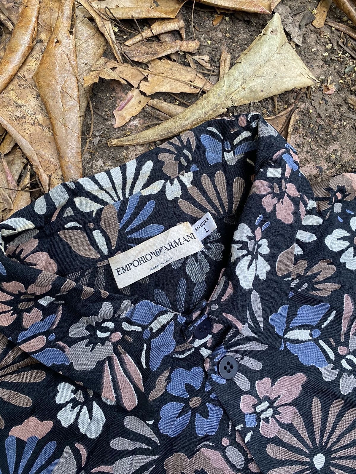 Emporio Armani Vintage emporio armani button down floral polo Size US M / EU 48-50 / 2 - 2 Thumbnail