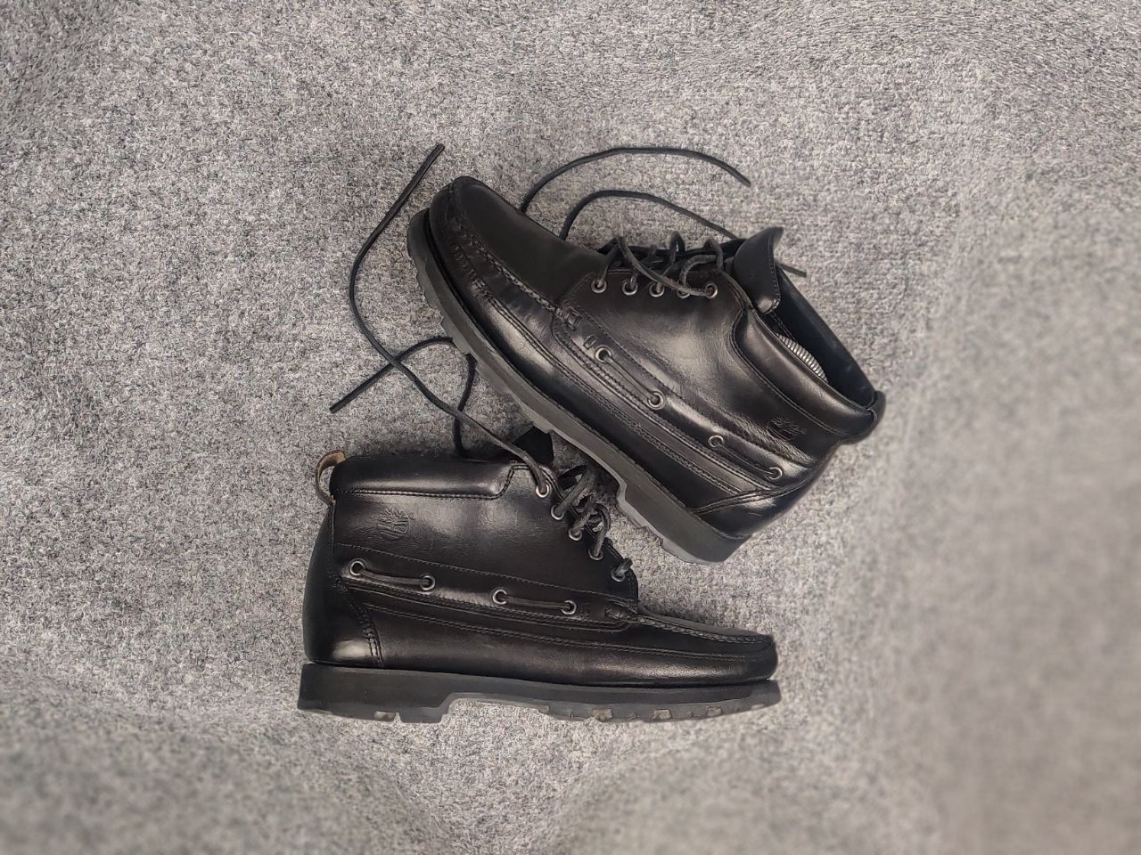 Timberland Timberland Original Black Leather Ankle Boots Shoes Vintage Size US 9 / EU 42 - 1 Thumbnail