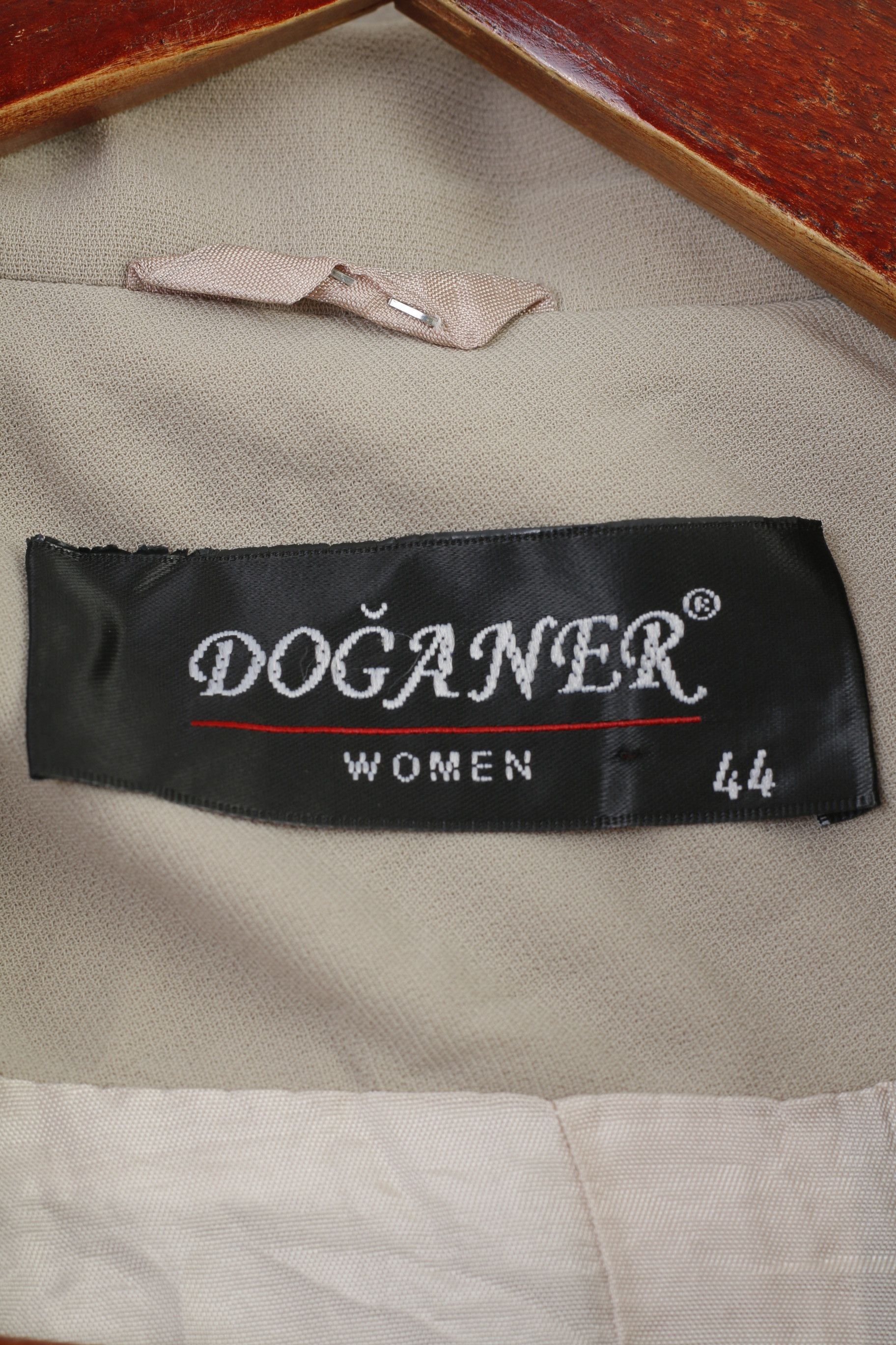 Vintage Doganer Women 44 L Coat Single Breasted Beige Shoulder 0786 Size L / US 10 / IT 46 - 5 Thumbnail