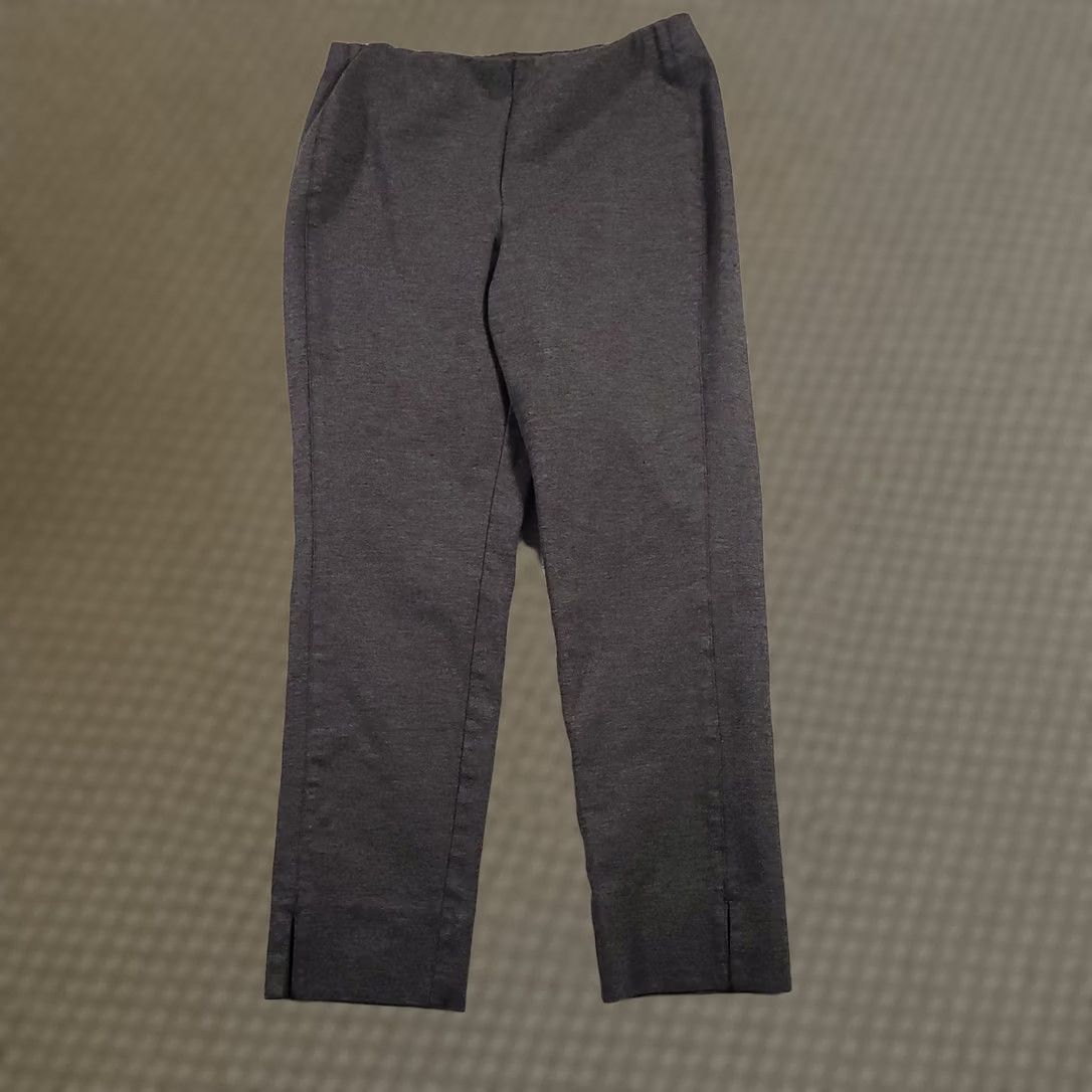 J. Jill J Jill Ponte Slim Leg Pull On Crop Pants Women's Small Gray Casual Capri Stretch Pants Size 28" / US 6 / IT 42 - 1 Thumbnail