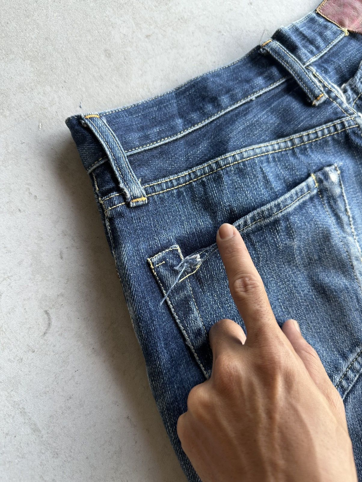 Studio D'Artisan SICKSS! Vintage STUDIO D ARTISAN Denim Lemon Stitch/Selvedge Size US 29 - 22 Thumbnail