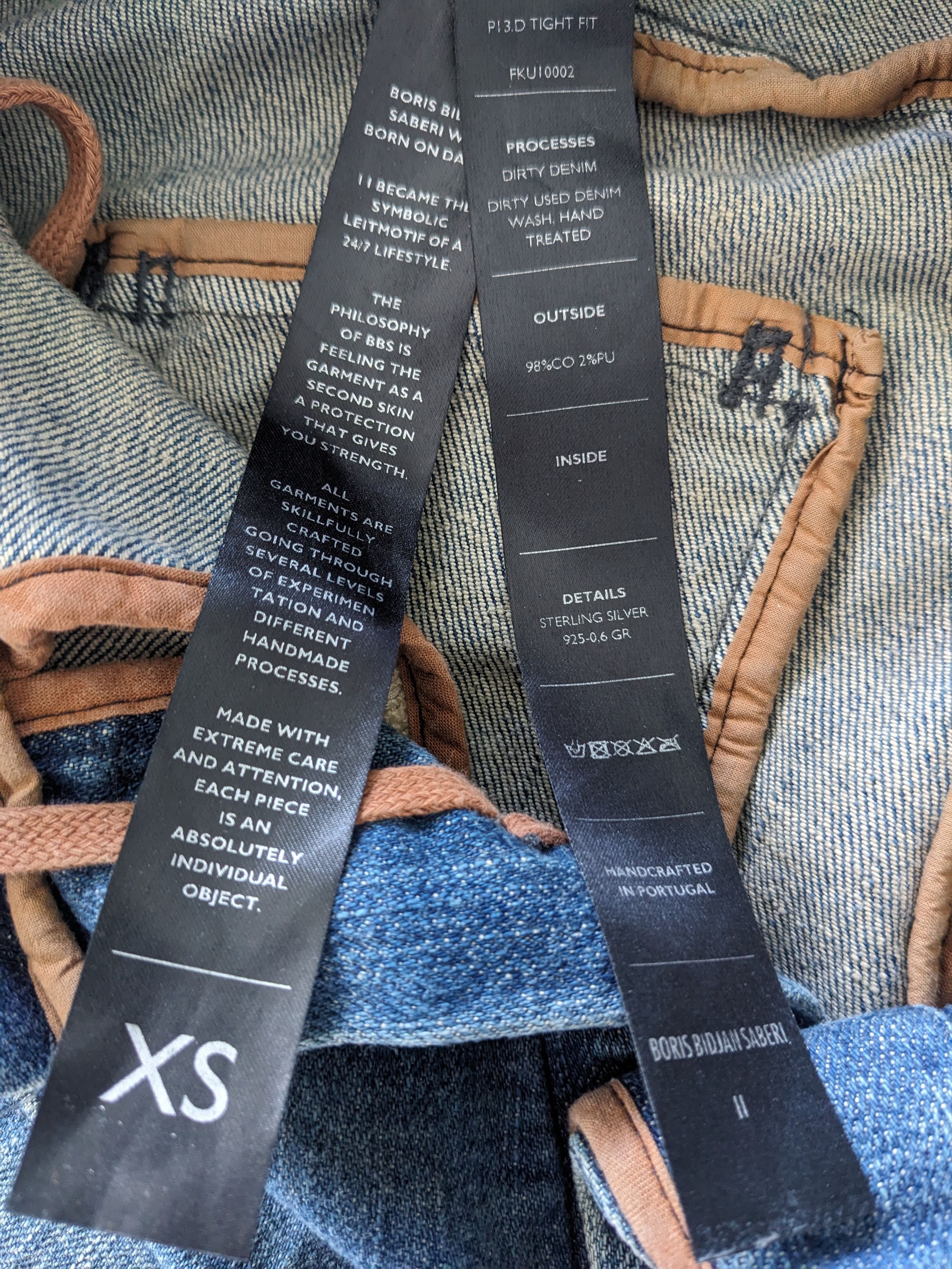 Boris Bidjan Saberi AW21 Dirty Denim - P13DTF FKU10002 Size US 30 / EU 46 - 3 Thumbnail