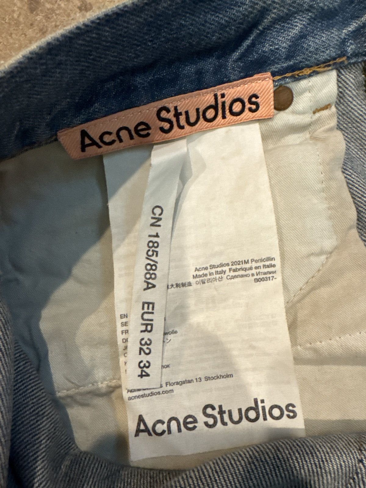 Acne Studios × Designer × Drain Gang Acne Studios 2021m wide leg denim penicillin 32 34 Size US 32 / EU 48 - 6 Thumbnail