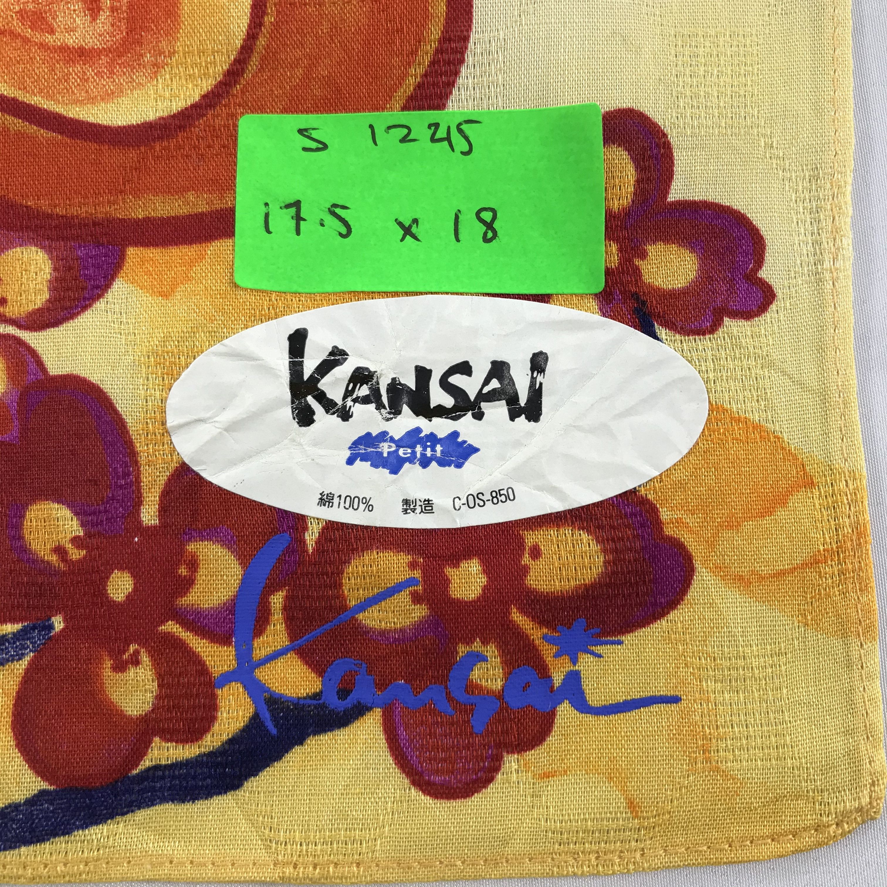 Kansai Yamamoto × Vintage Kansai Bandana / Handkerchief / Neckerchief - S1245 Size ONE SIZE - 5 Thumbnail