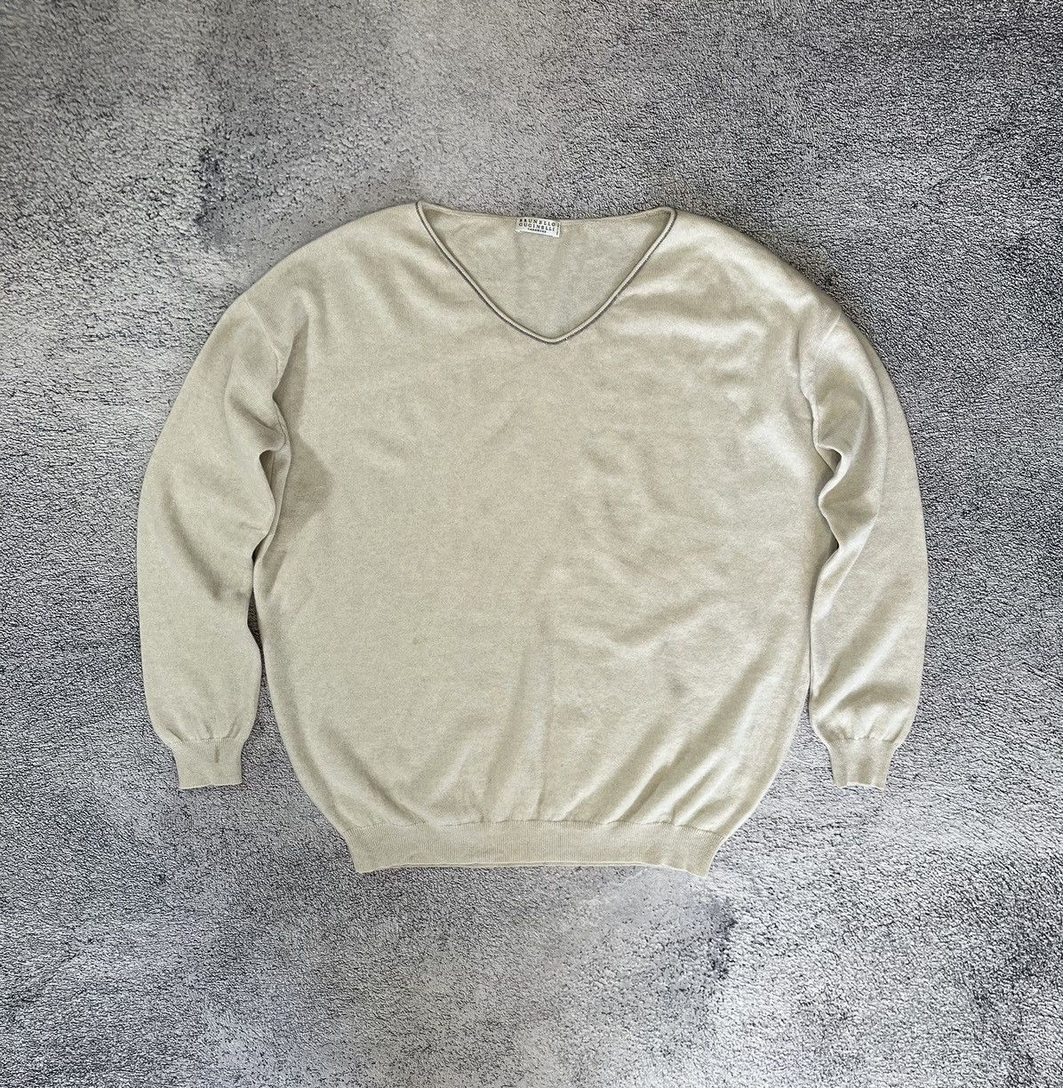 Brunello Cucinelli Brunello Cucinelli Cashmere Sweater V-neck Jumper Pullover Size L / US 10 / IT 46 - 2 Thumbnail