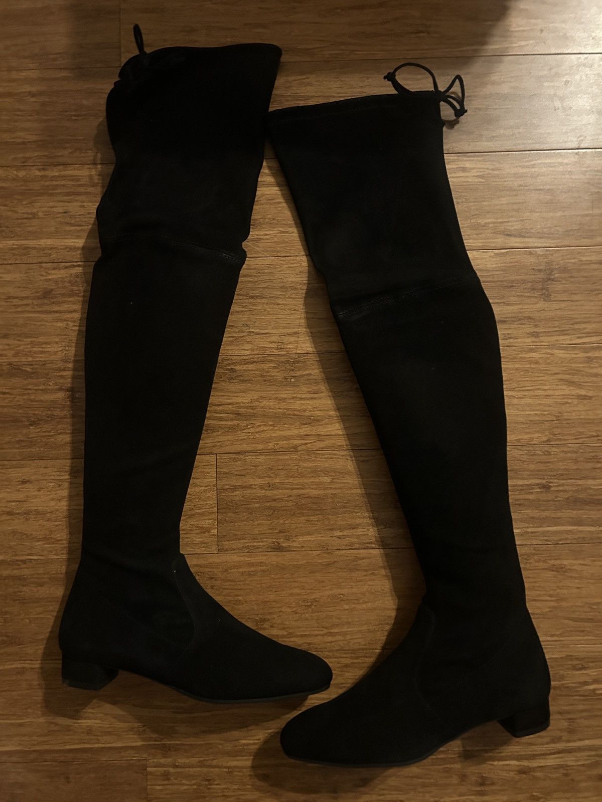 Stuart Weitzman STUART WEITZMAN Genna stretch-suede thigh boots size US 5.5 Size US 5.5 / IT 35.5 - 5 Thumbnail