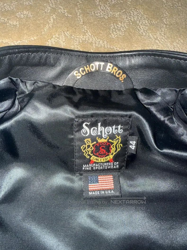 Schott Schott Leather coat Size US XL / EU 56 / 4 - 2 Thumbnail
