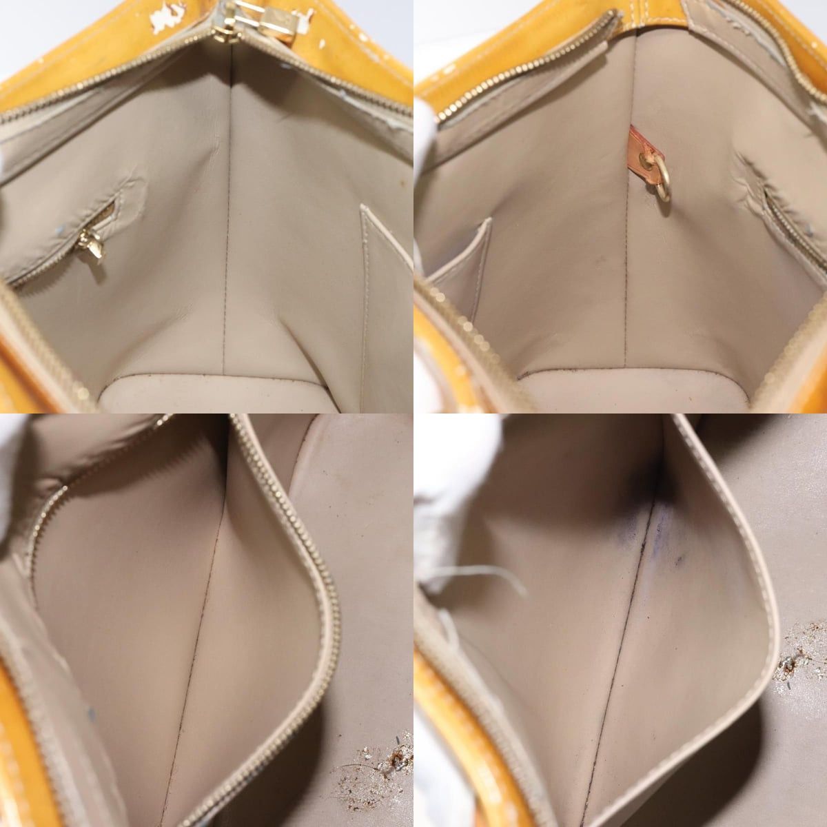 Louis Vuitton LOUIS VUITTON Monogram Vernis Houston Hand Bag Beige M91004 Size ONE SIZE - 12 Thumbnail