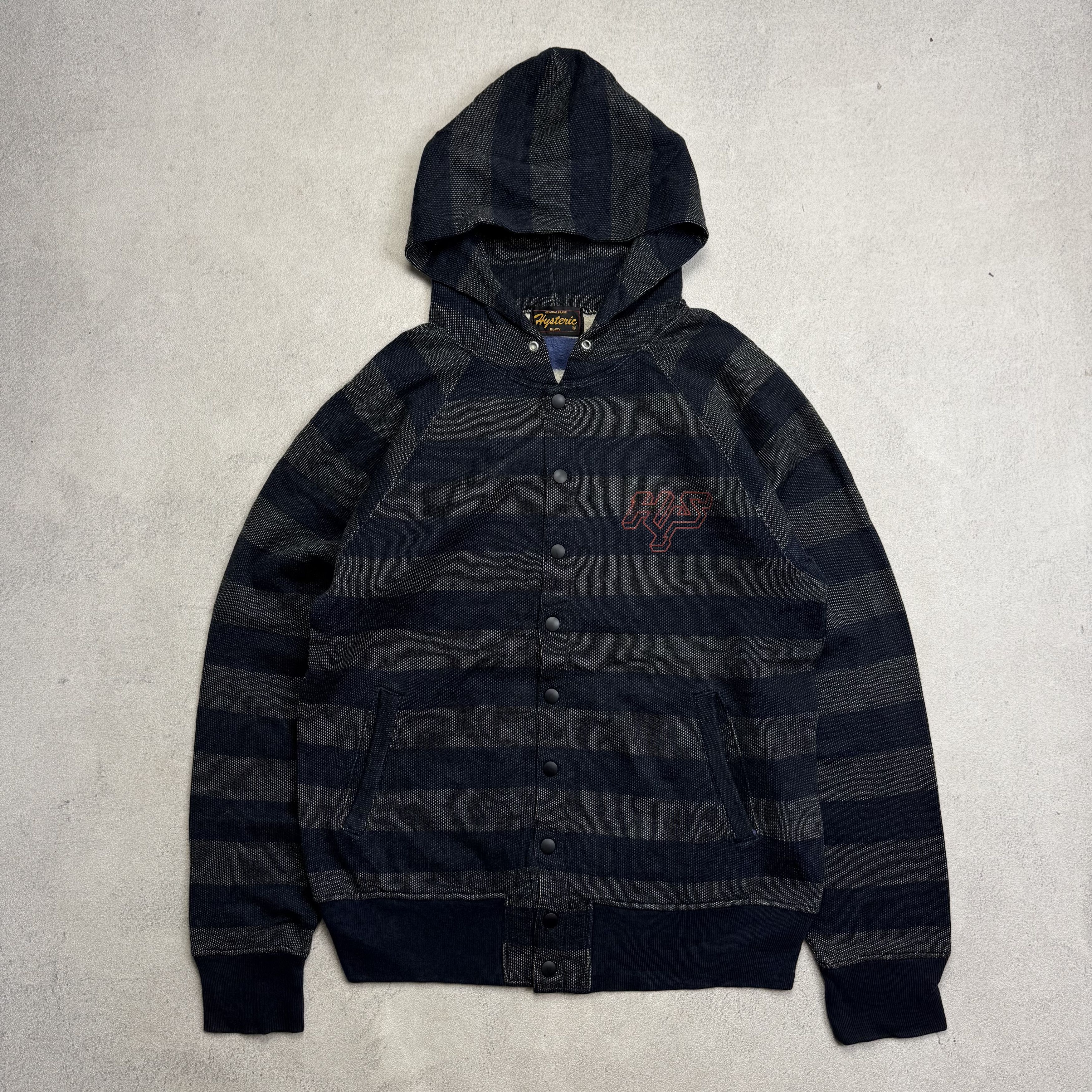 Hysteric Glamour Striped Hoodie Jacket