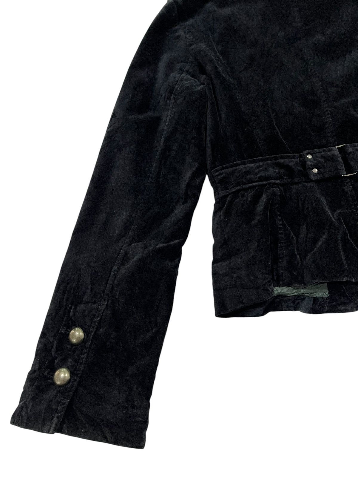 Beauty Beast × Japanese Brand 🇯🇵 JAPANESE BRAND DOUBLE COLLAR SUEDE 4 POCKET BLACK JACKET Size XS / US 0-2 / IT 36-38 - 6 Thumbnail