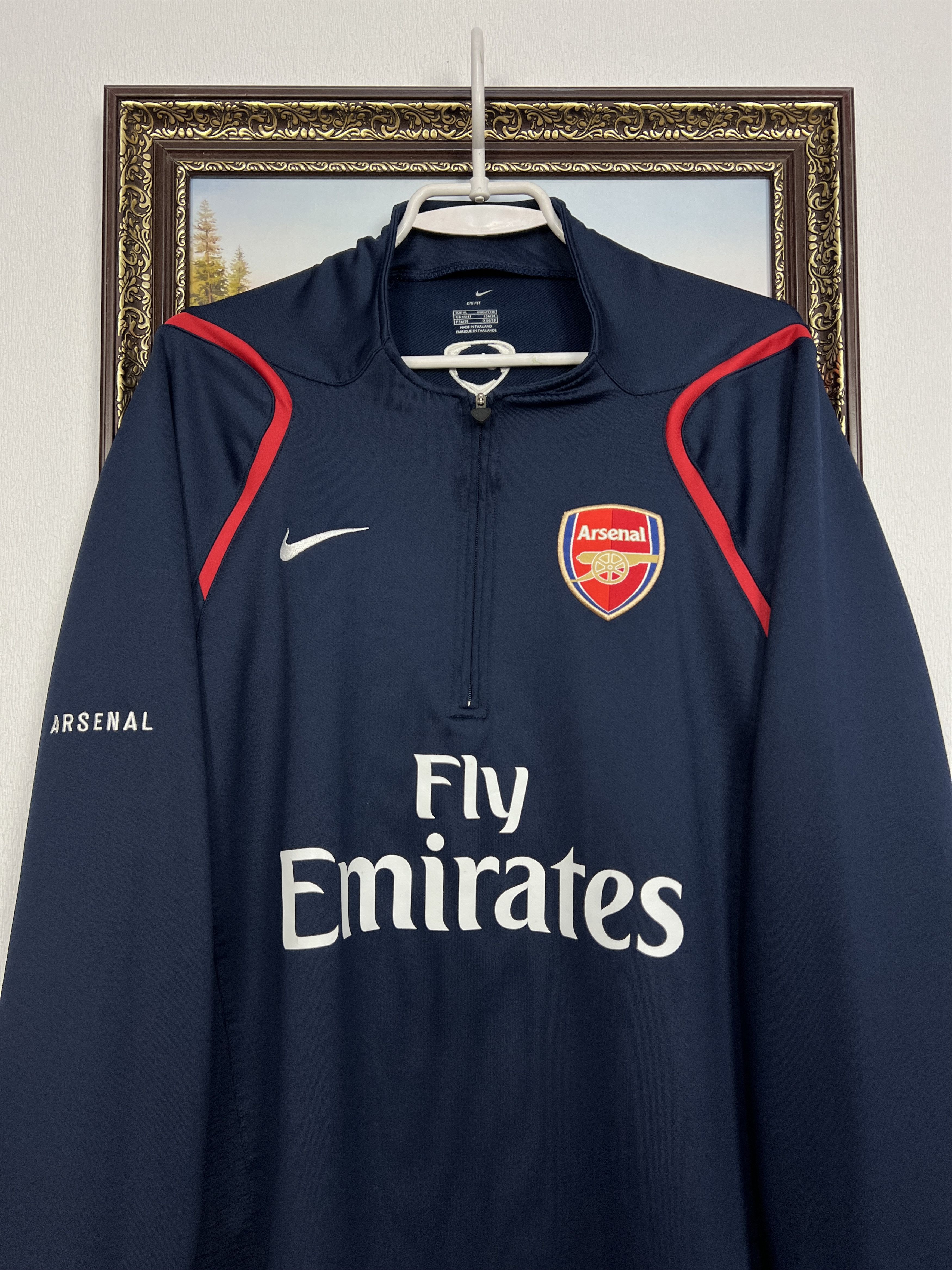 Nike Vintage Arsenal Football Sweatshirt Soccer Track Top Gunners Size US XL / EU 56 / 4 - 2 Thumbnail