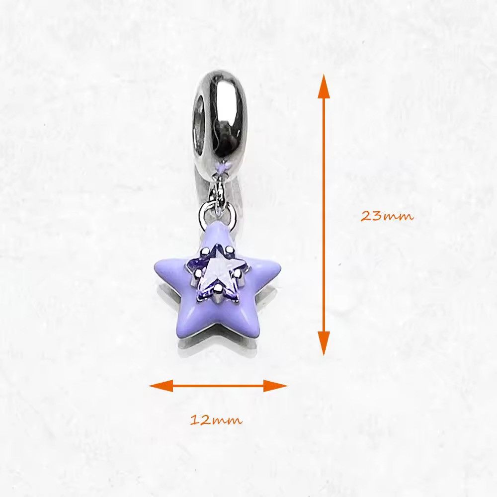 Other Violet Enamel Star Pendant Dangle Charm (1piece) Size ONE SIZE - 4 Thumbnail