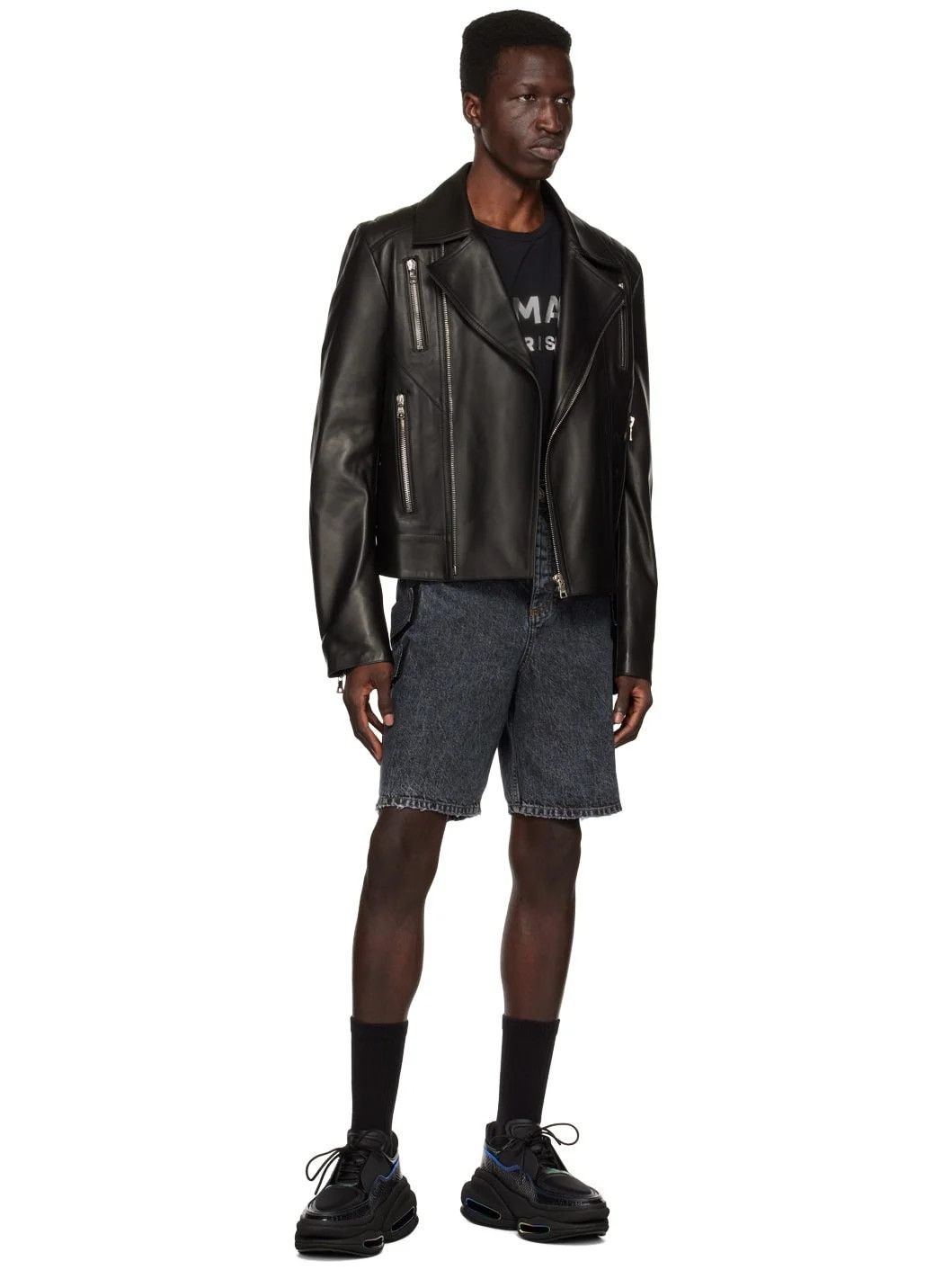 Balmain o1y0426 Denim Short in Dark Gray Size US 32 / EU 48 - 4 Thumbnail