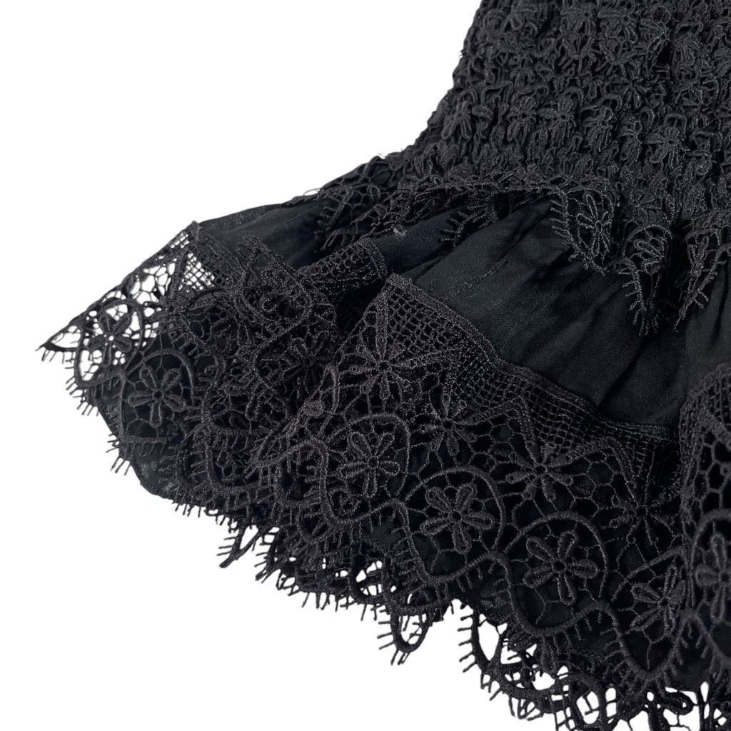 Charo Ruiz Charo Ruiz Ibiza Fleur Mini Skirt in Black Size 27" / US 4 / IT 40 - 4 Thumbnail