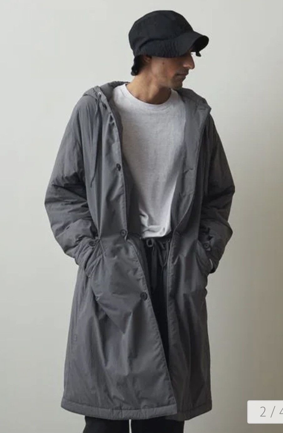 image of ＜Steven Alan＞ Re/ny Nmd Hooded Coat Size M NWT in Grey, Men's