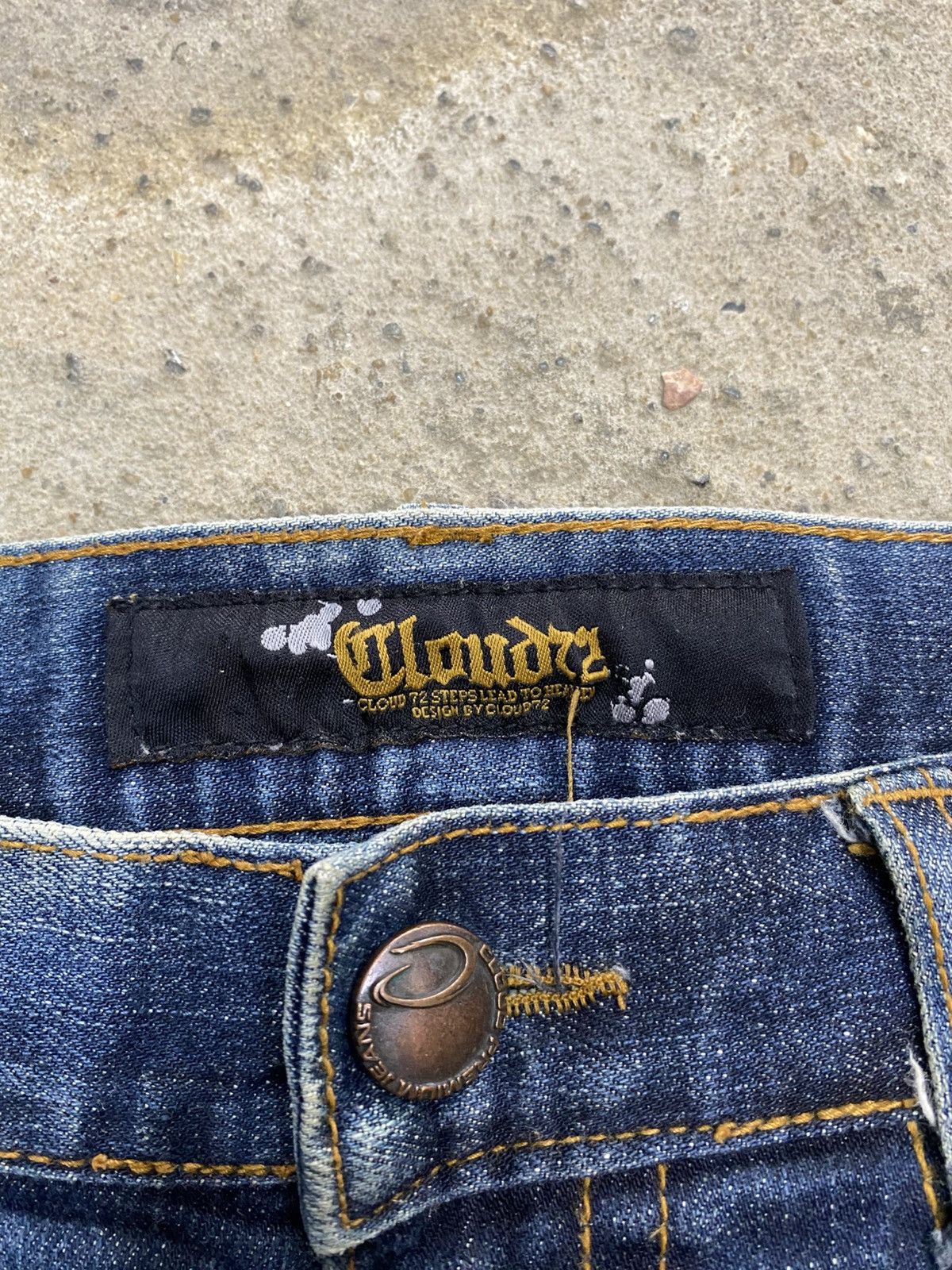 Japanese Brand Cloud72 side laced jeans wash Size US 32 / EU 48 - 4 Thumbnail