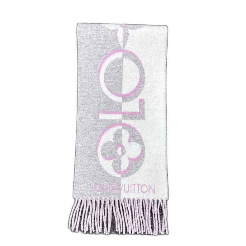Louis Vuitton Pink Logo Double-Sided Scarf by Louis Vuitton Size ONE SIZE - 1 Thumbnail