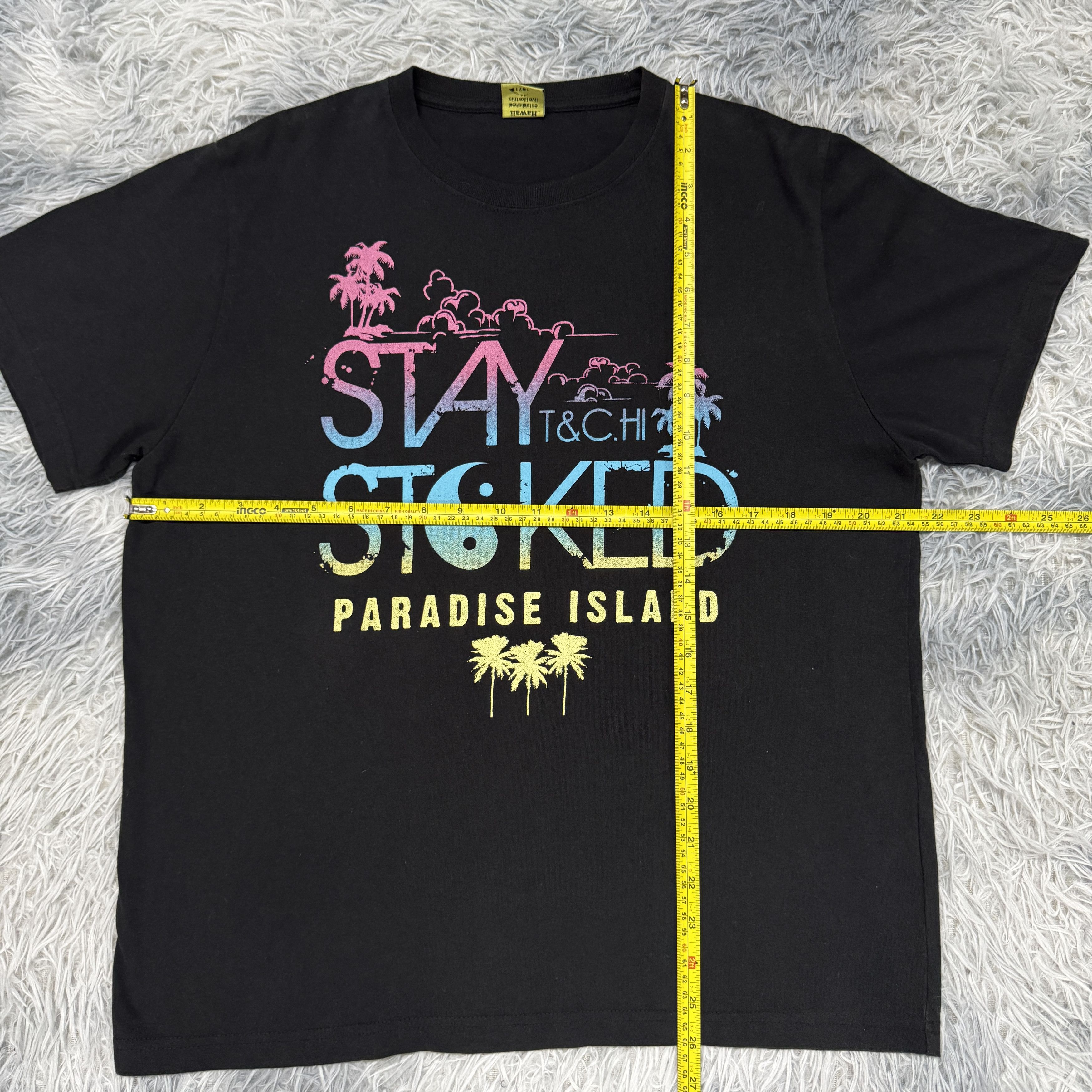 Vintage T&C Surf Design Hawaii Stay Stoked Surfing Tshirt Size US L / EU 52-54 / 3 - 6 Thumbnail