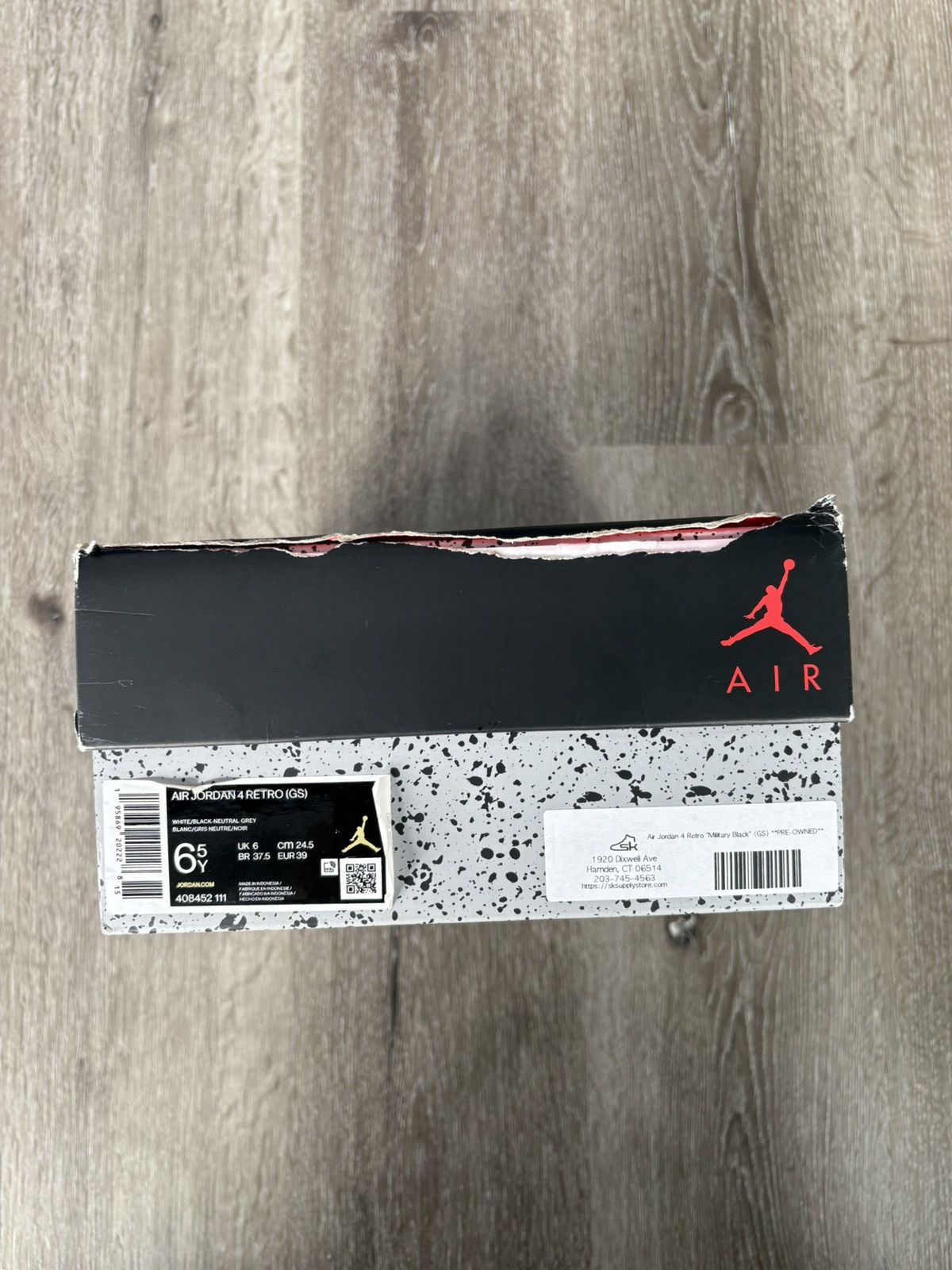Jordan Brand Air Jordan 4 Retro “Military Black” (GS) **PRE-OWNED** Size US 6.5 / EU 39-40 - 9 Thumbnail