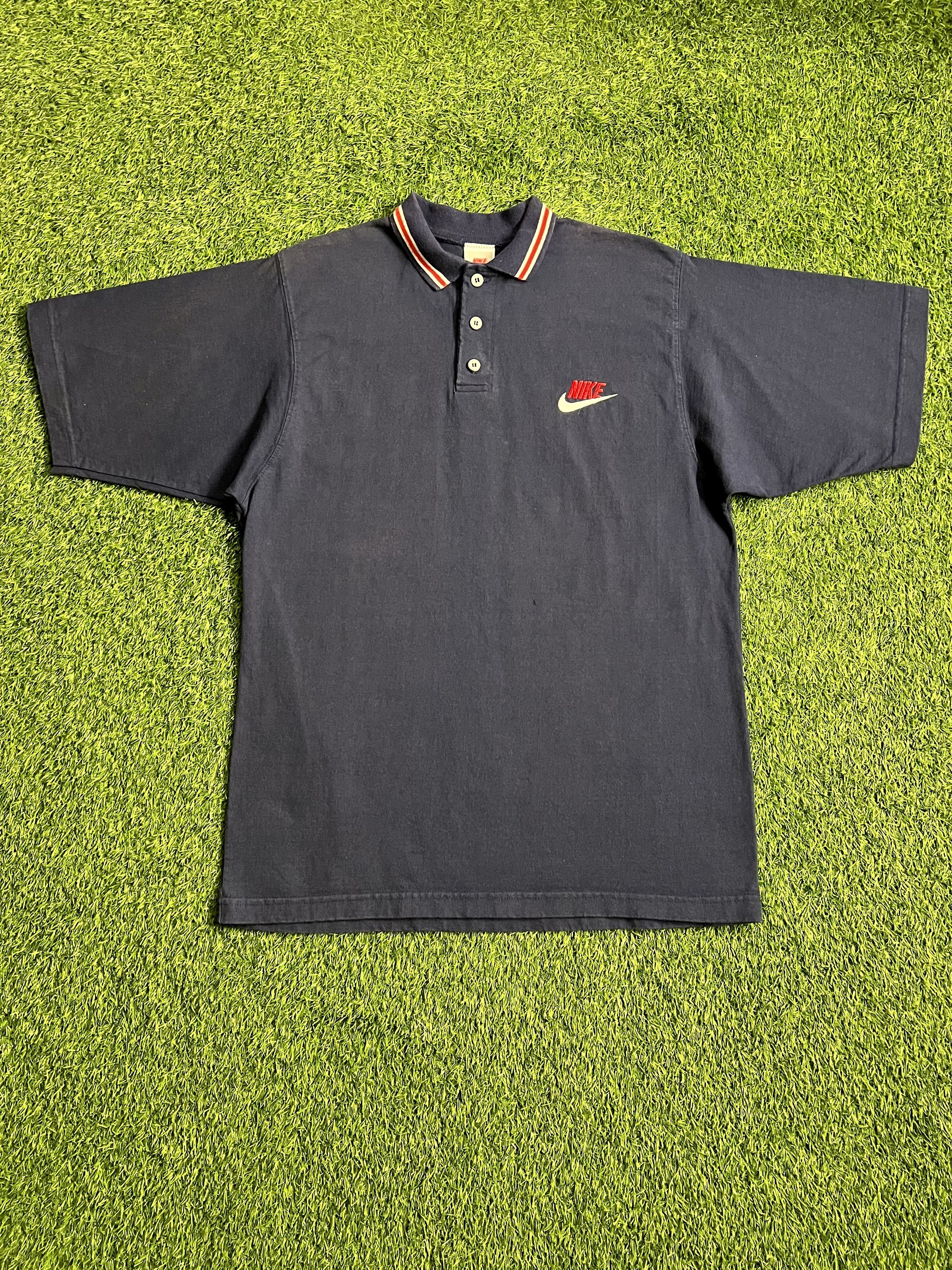 Nike Vintage 90s Nike Embroidered Polo Shirt Size US L / EU 52-54 / 3 - 2 Thumbnail