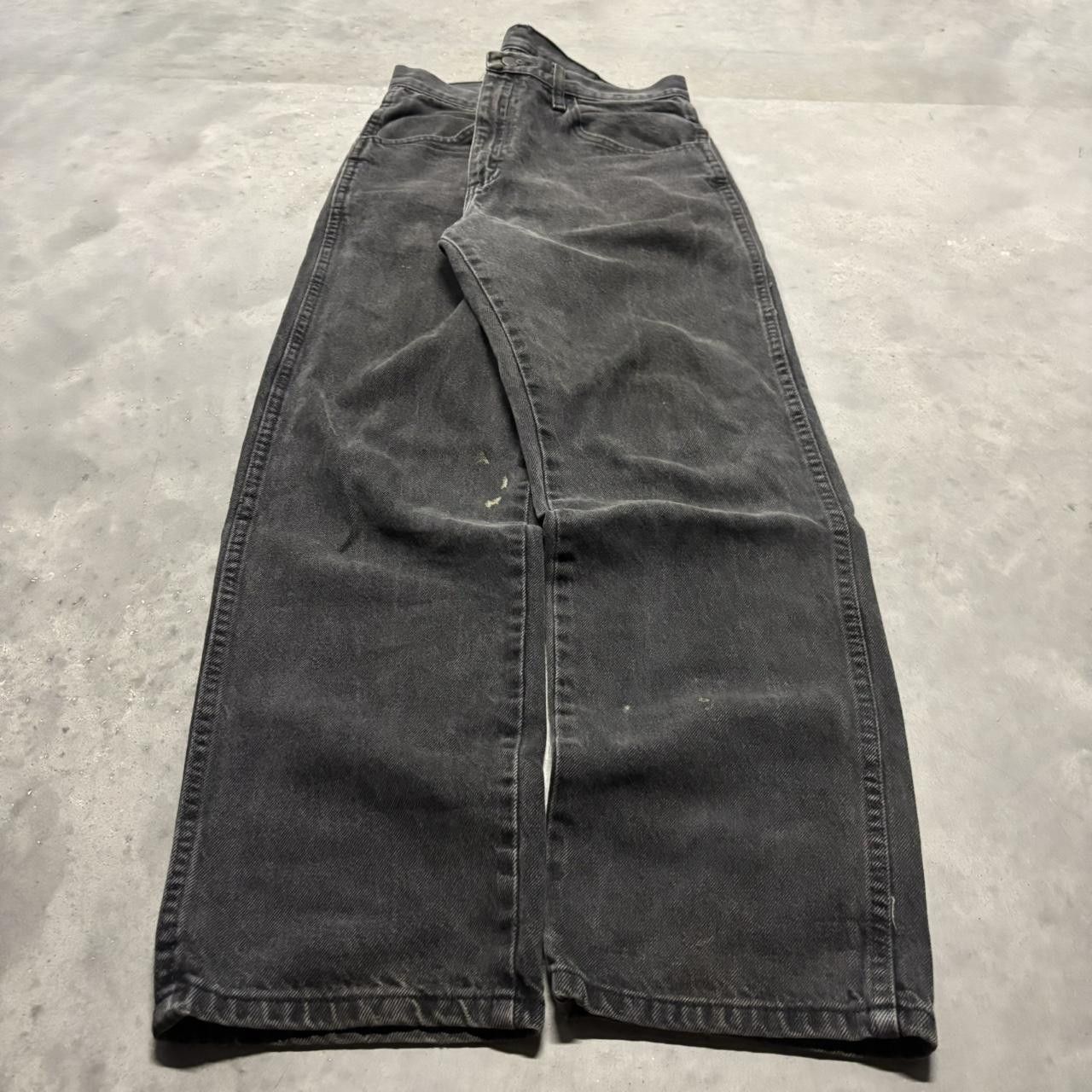 Japanese Brand × Vintage Crazy Vintage Y2K/2000s Faded Black Grunge Denim Jeans! Size US 32 / EU 48 - 3 Thumbnail