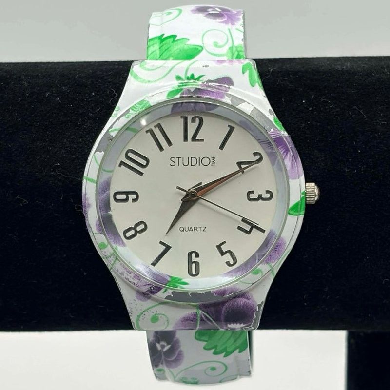 Other Purple & Green Floral Studio Time Watch Size ONE SIZE - 1 Thumbnail