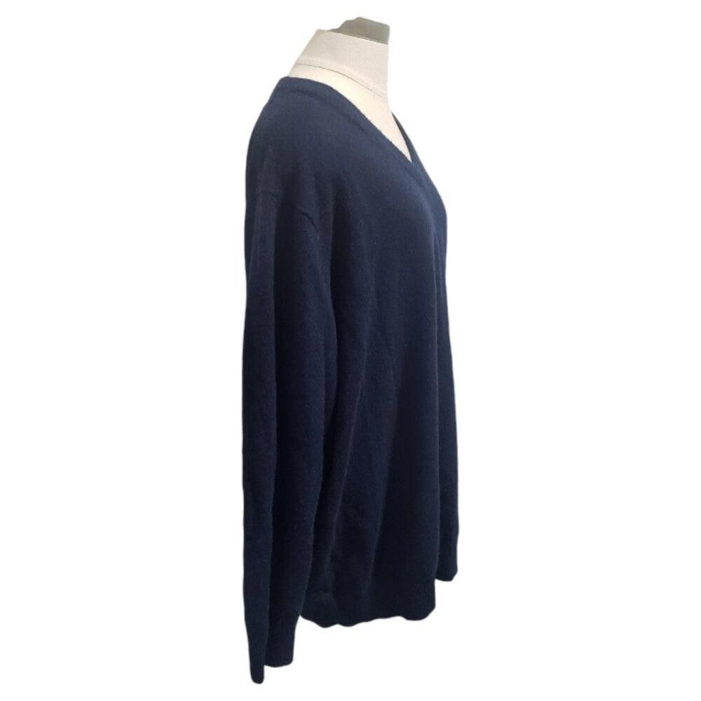 Lands' End CT1926 Lands End Men's navy Cashmere Sweater 2XL 50-52 Size US M / EU 48-50 / 2 - 4 Thumbnail