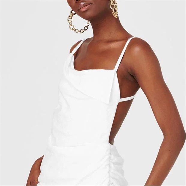 Jacquemus o1g2r1mq1024 Mini Dress in White Size M / US 6-8 / IT 42-44 - 3 Thumbnail