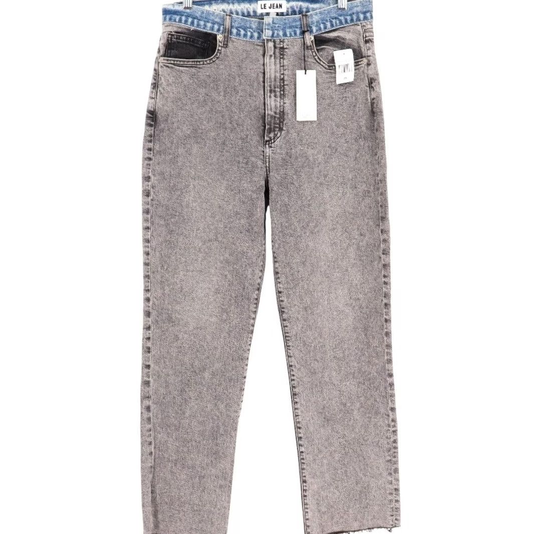 Vintage VINTAGE LE JEAN Sabine High Rise Straight Ankle Jeans Blue Grey Contrast 30 NWT Size 30" / US 8 / IT 44 - 2 Thumbnail
