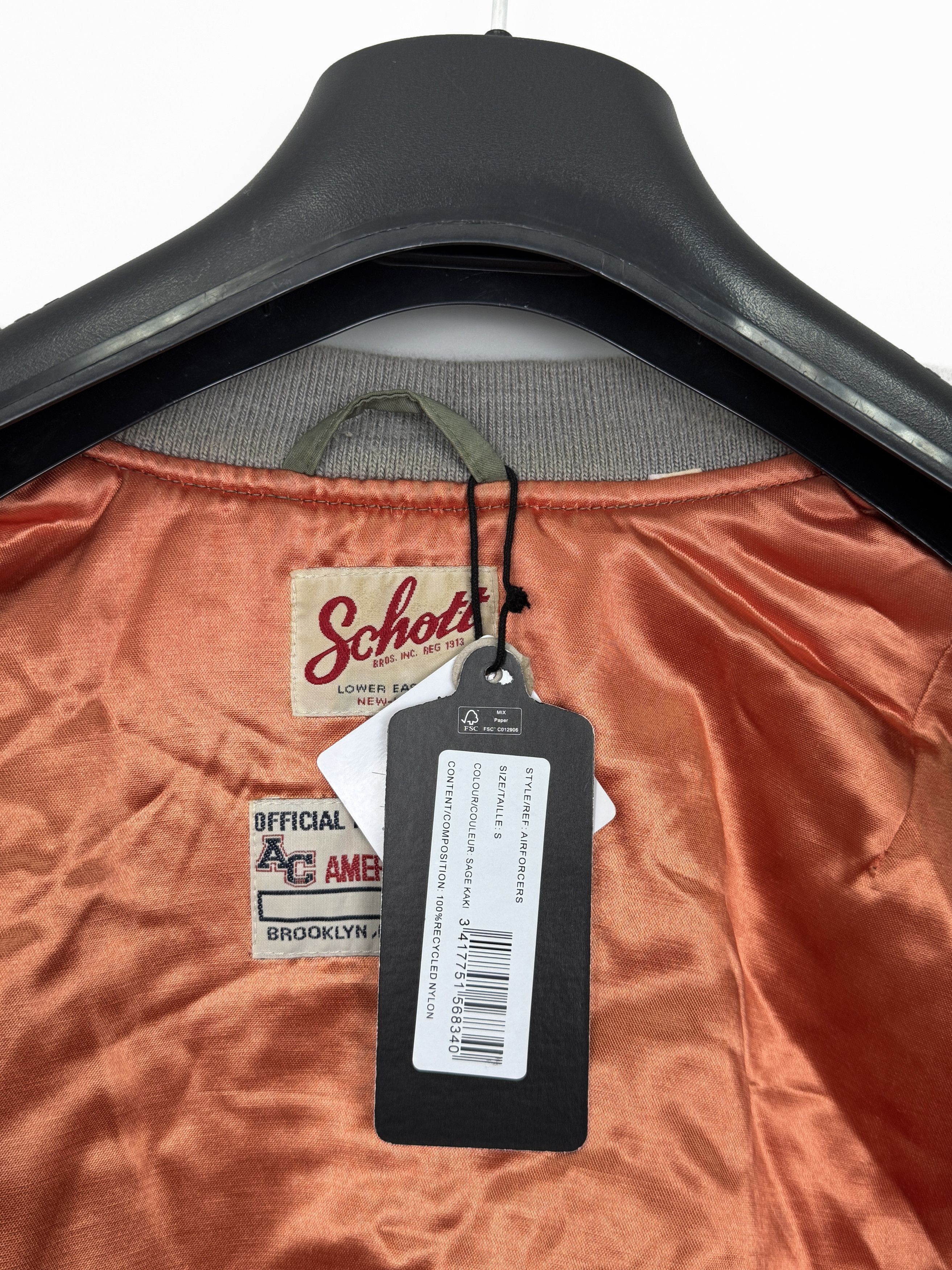 Schott NWT Schott by American College Bomber Jacket MA-1 Teflon Size S / US 4 / IT 40 - 9 Thumbnail