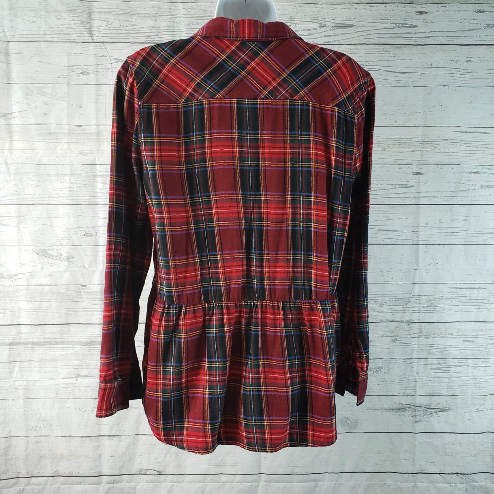 Vintage Beach Lunch Lounge Button-Front Shirt Womens Small Red Plaid Cotton Shirt Size S / US 4 / IT 40 - 4 Thumbnail
