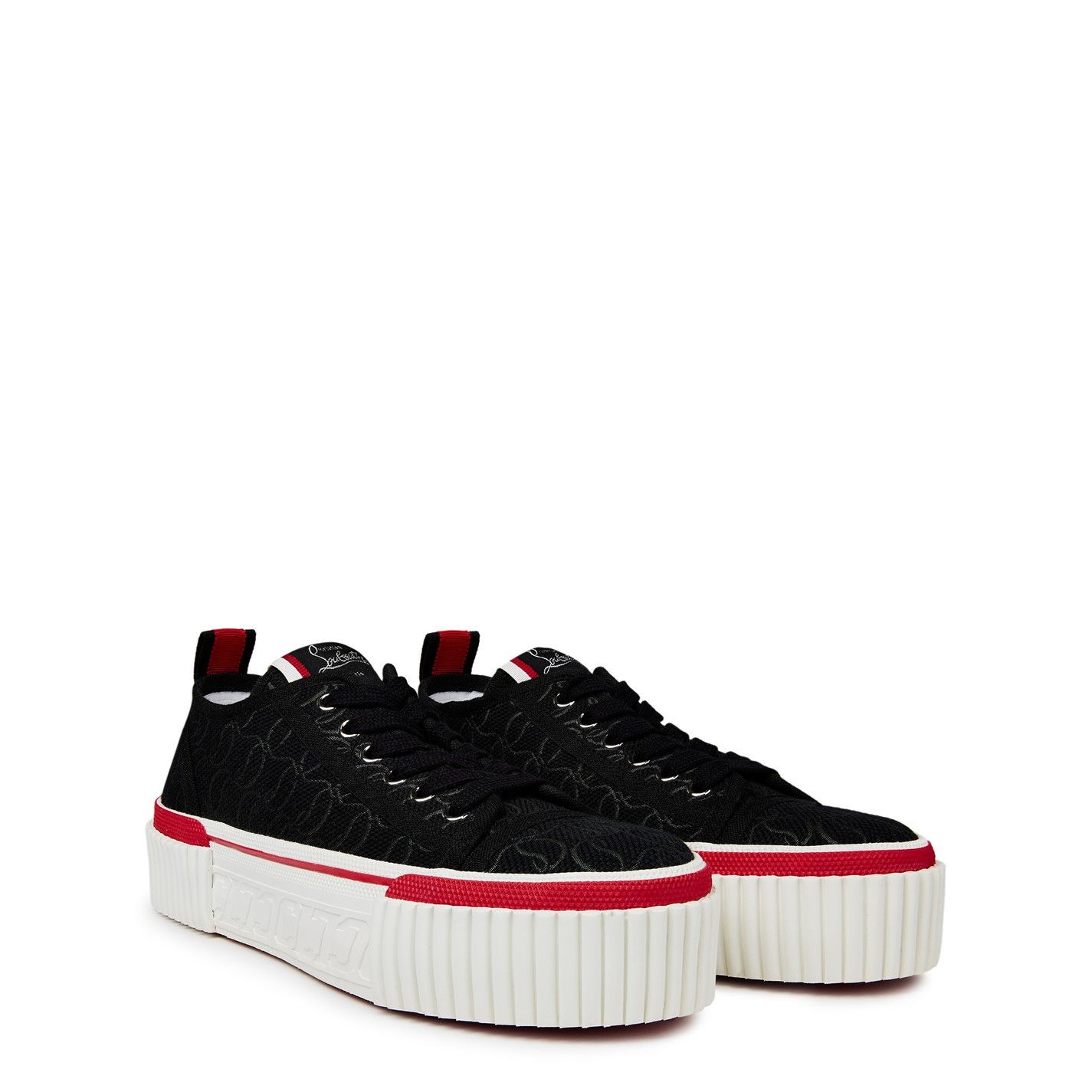 Christian Louboutin Super Pedro Cl Platform Sneakers Size US 7 / IT 37 - 4 Thumbnail